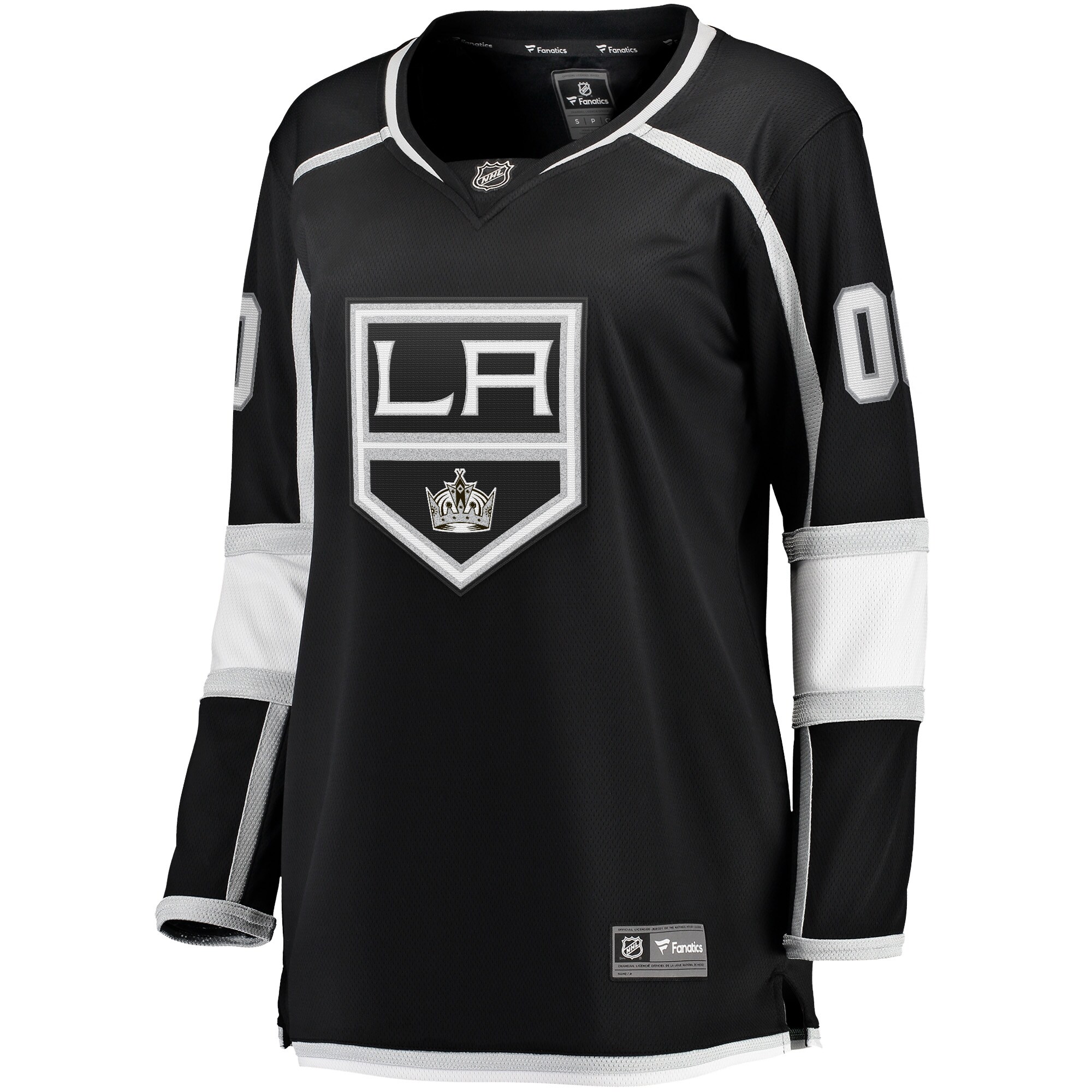 Alternative view of Women's Los Angeles Kings Black Home Breakaway Custom Jersey - JS505 
