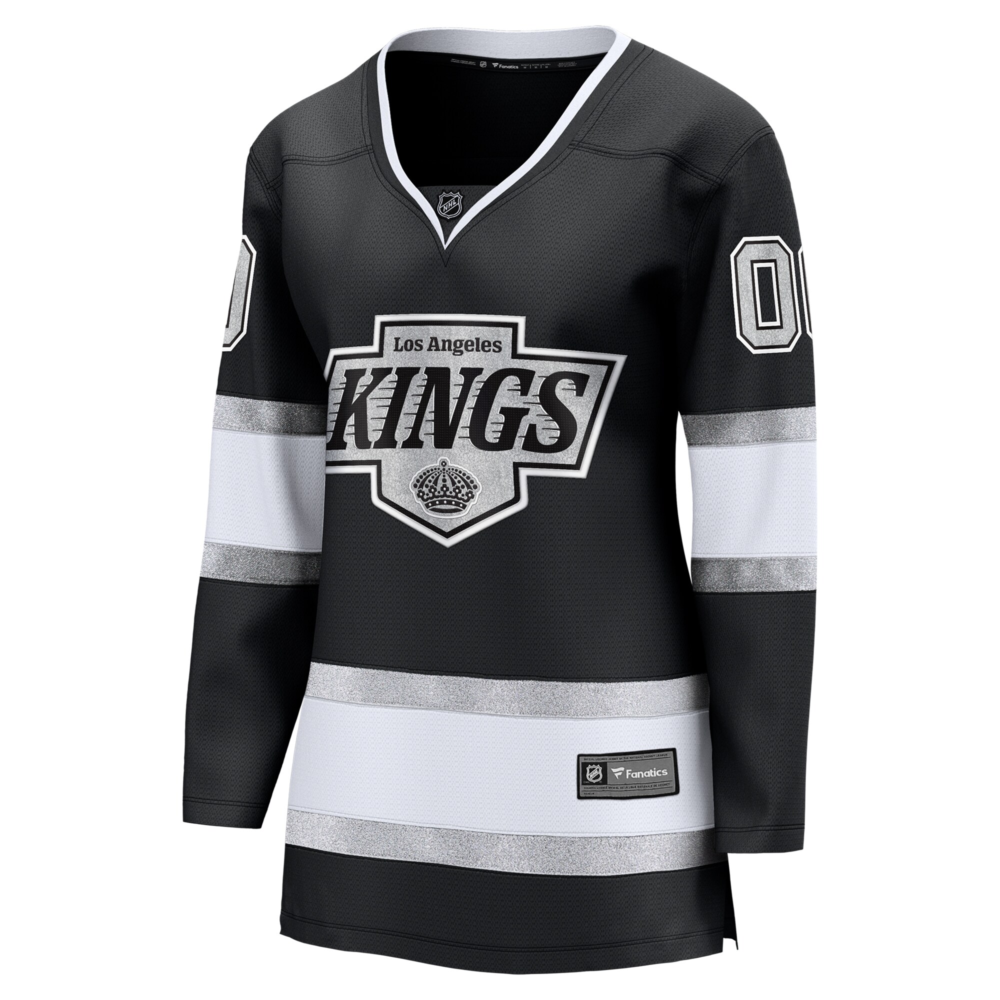Alternative view of Women's Los Angeles Kings Black Home Breakaway Custom Jersey - JS767 