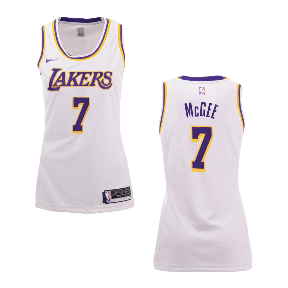 Women's Los Angeles Lakers #7 Javale Mcgee Association Swingman Jersey - White