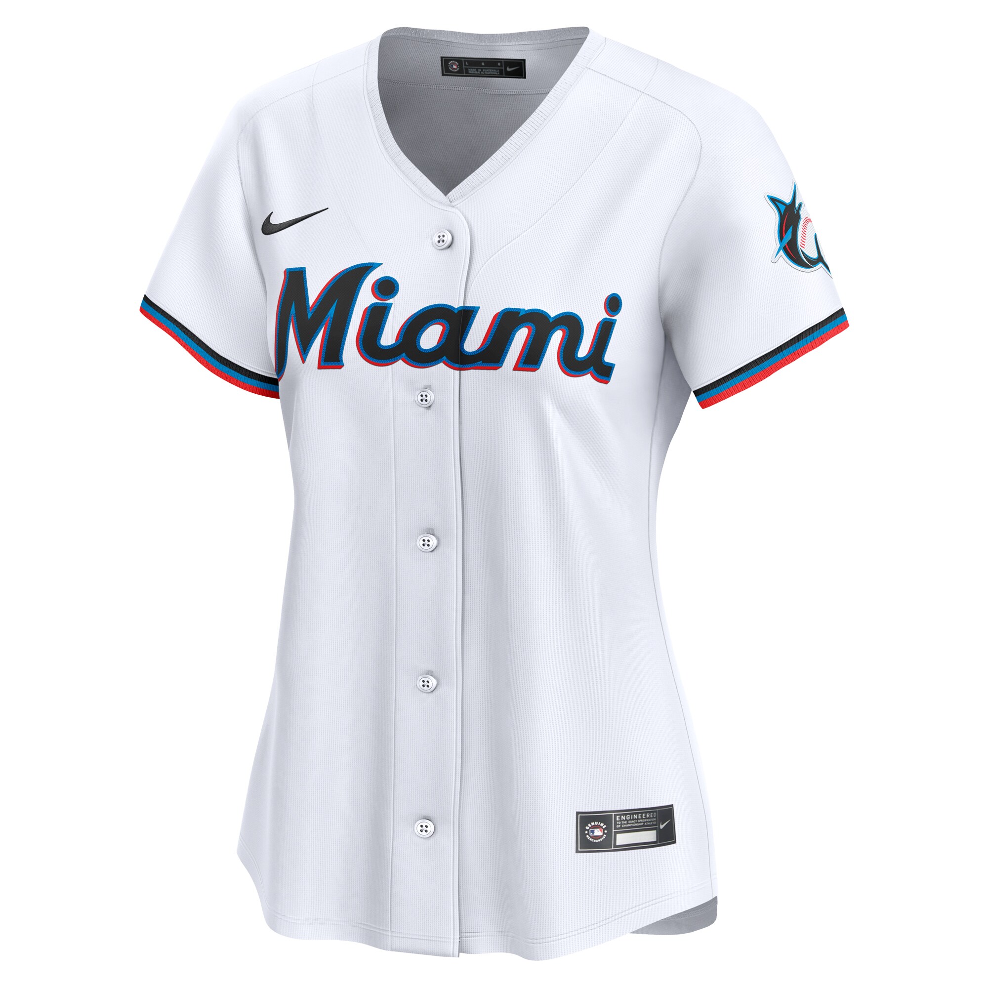 Alternative view of Women's Miami Marlins White #1 Mom Home Limited Jersey 