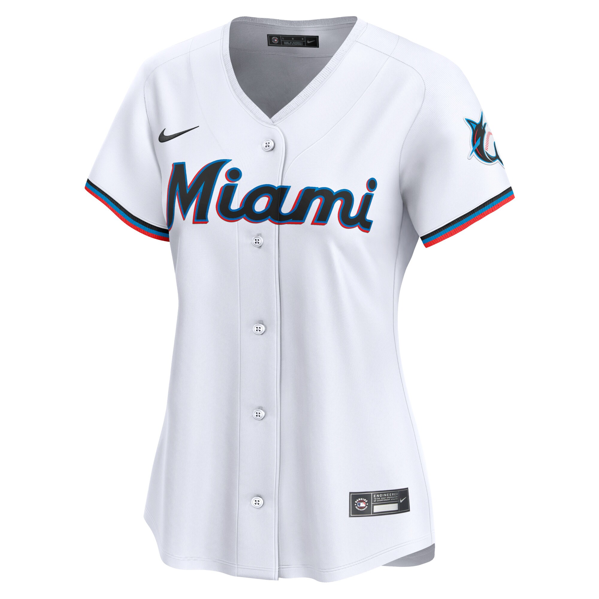 Alternative view of Women's Miami Marlins White 2024 Jackie Robinson Day Home Limited Jersey 