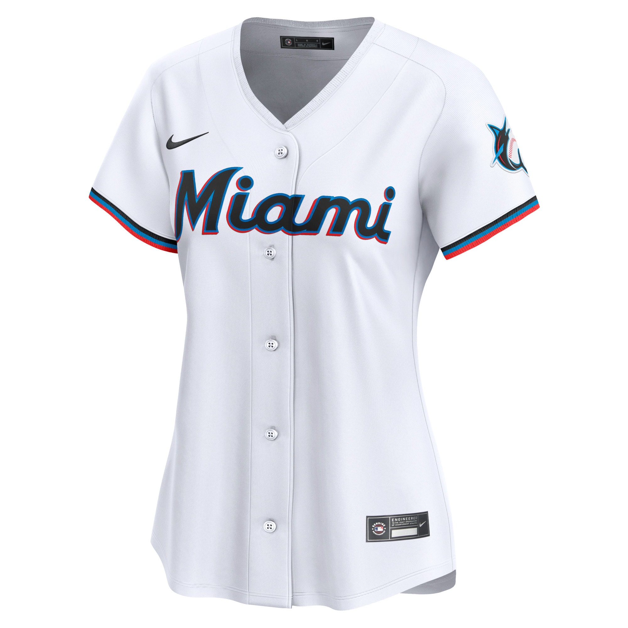 Alternative view of Women's Miami Marlins White Home Limited Jersey 