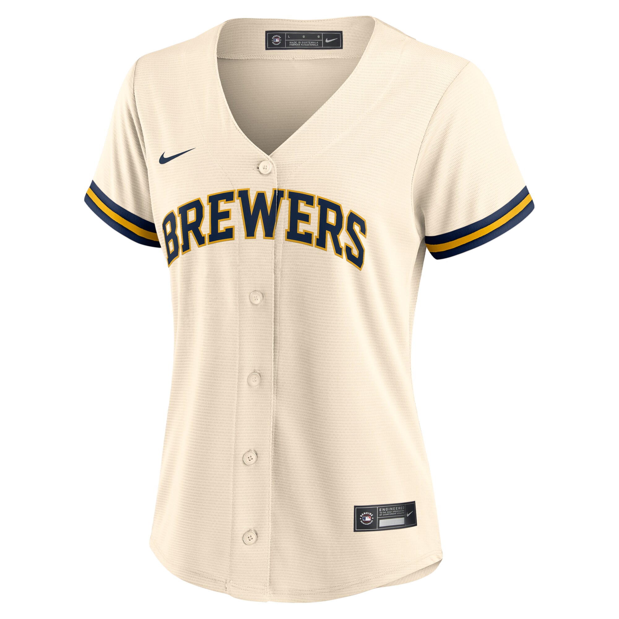 Alternative view of Women's Milwaukee Brewers Brice Turang White Home Jersey 