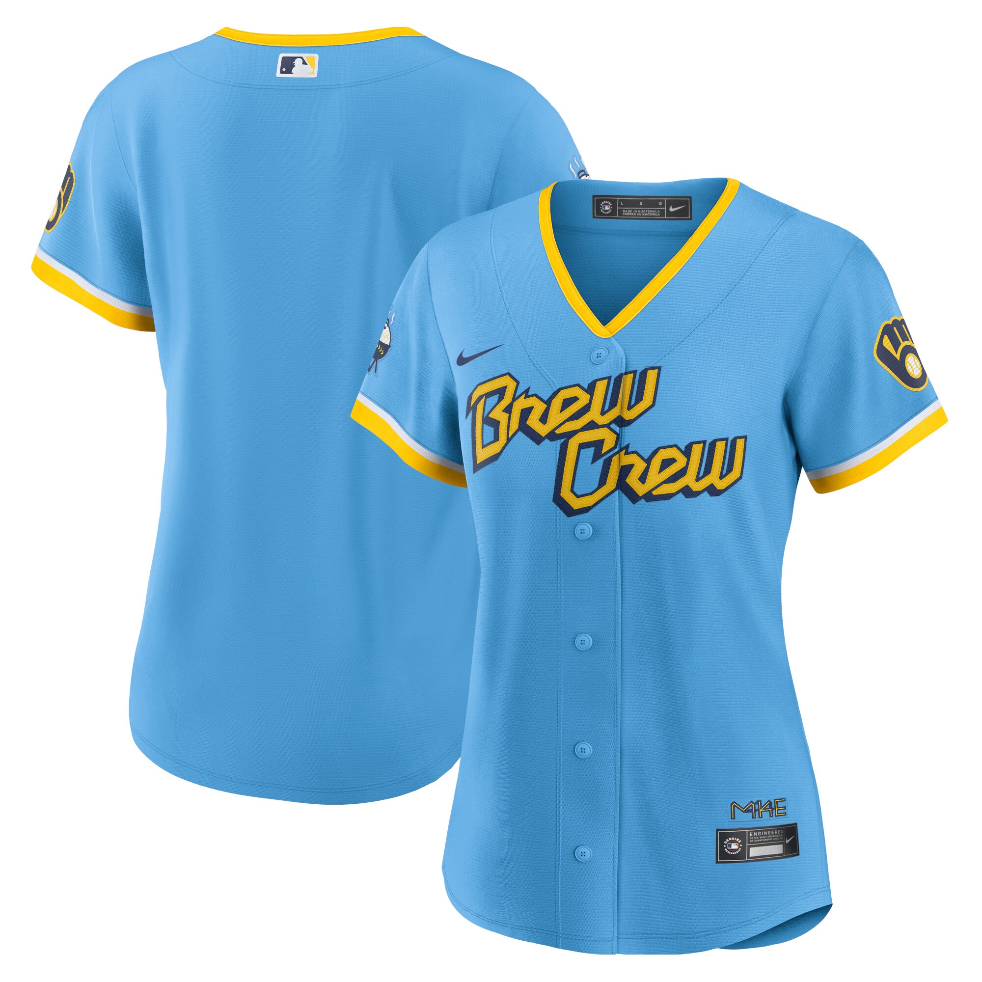 Women's Milwaukee Brewers Powder Blue City Connect Team Jersey 