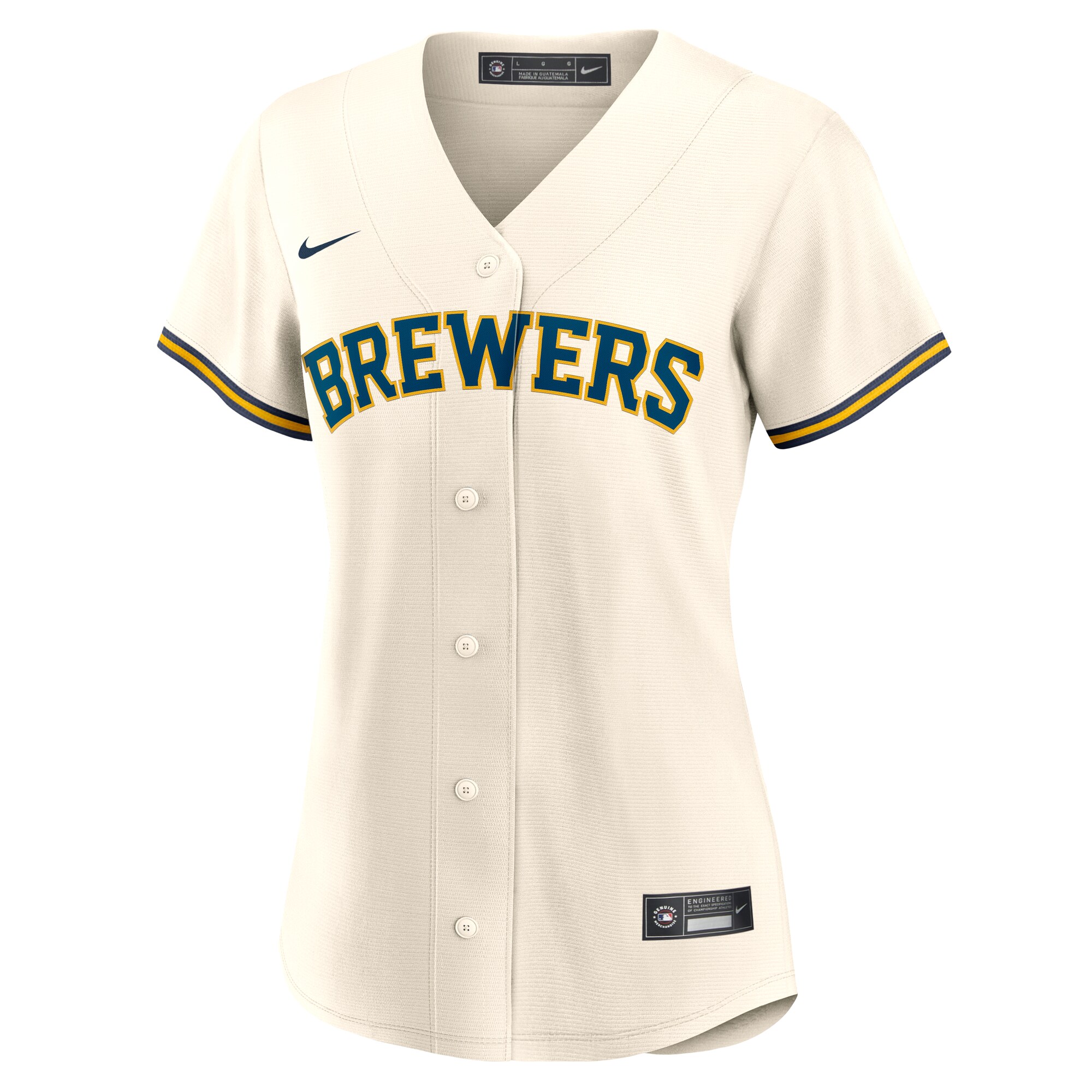 Alternative view of Women's Milwaukee Brewers Rhys Hoskins White Home Jersey 