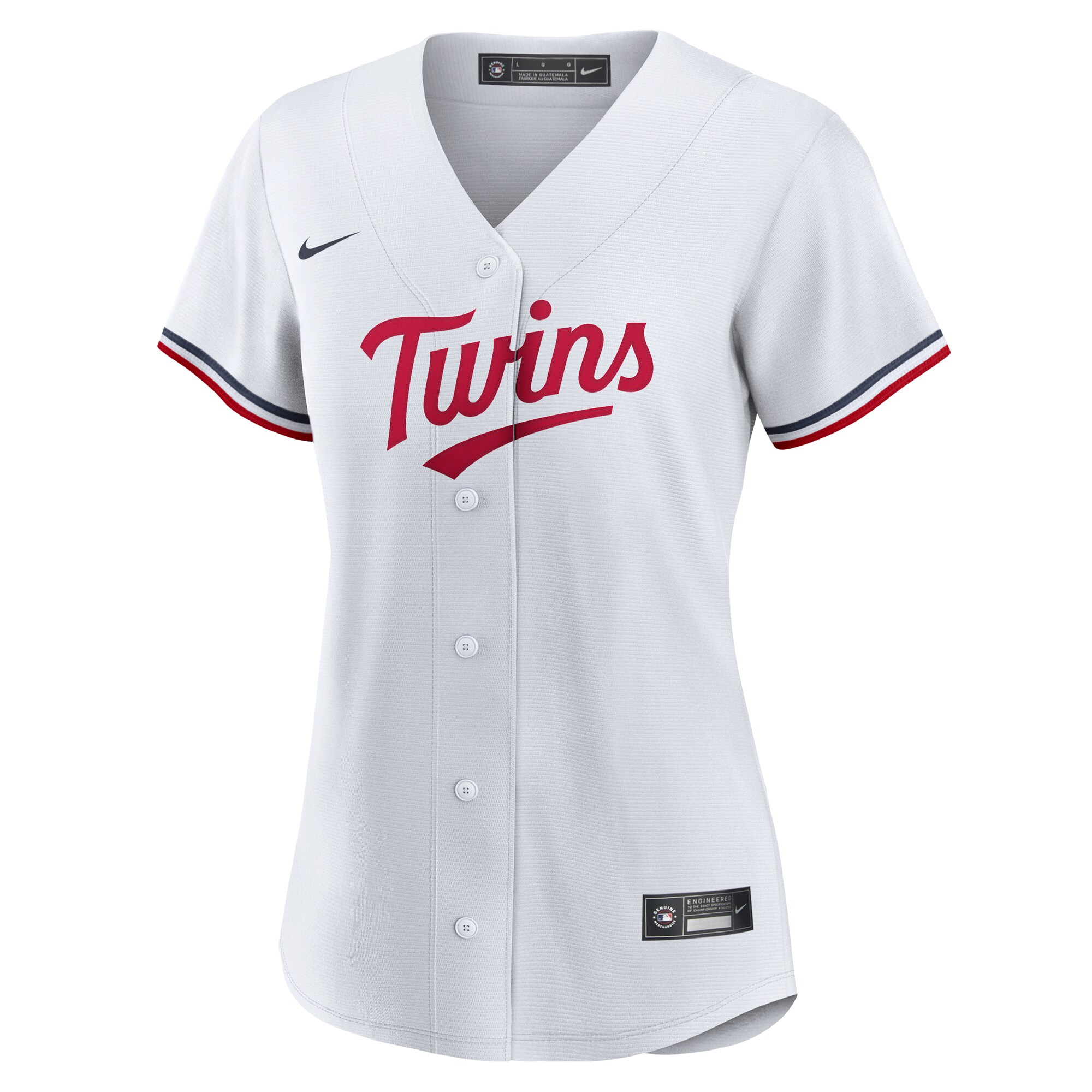 Alternative view of Women's Minnesota Twins White Home Custom Jersey 