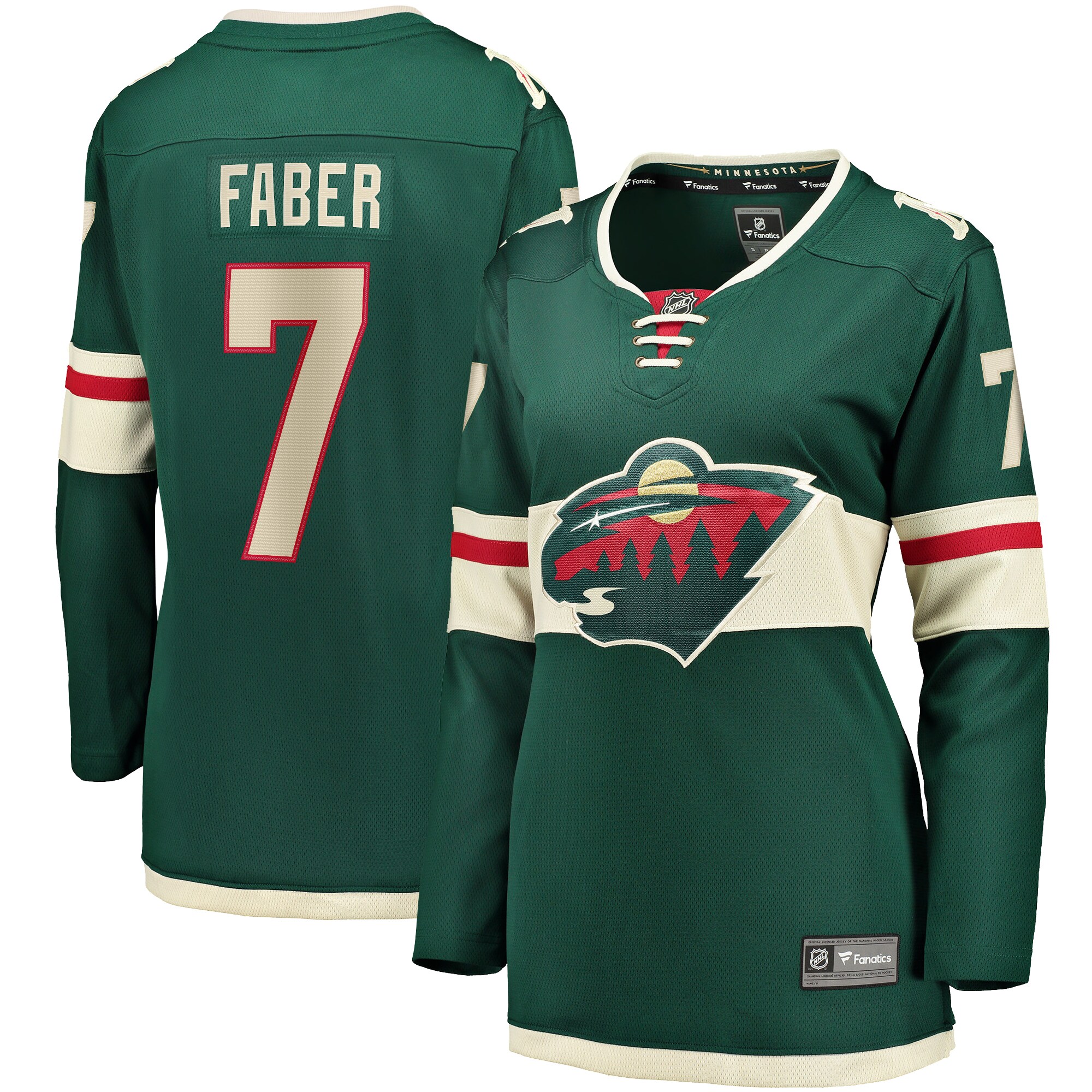 Women's Minnesota Wild Brock Faber Green Home Breakaway Player Jersey - JS304 