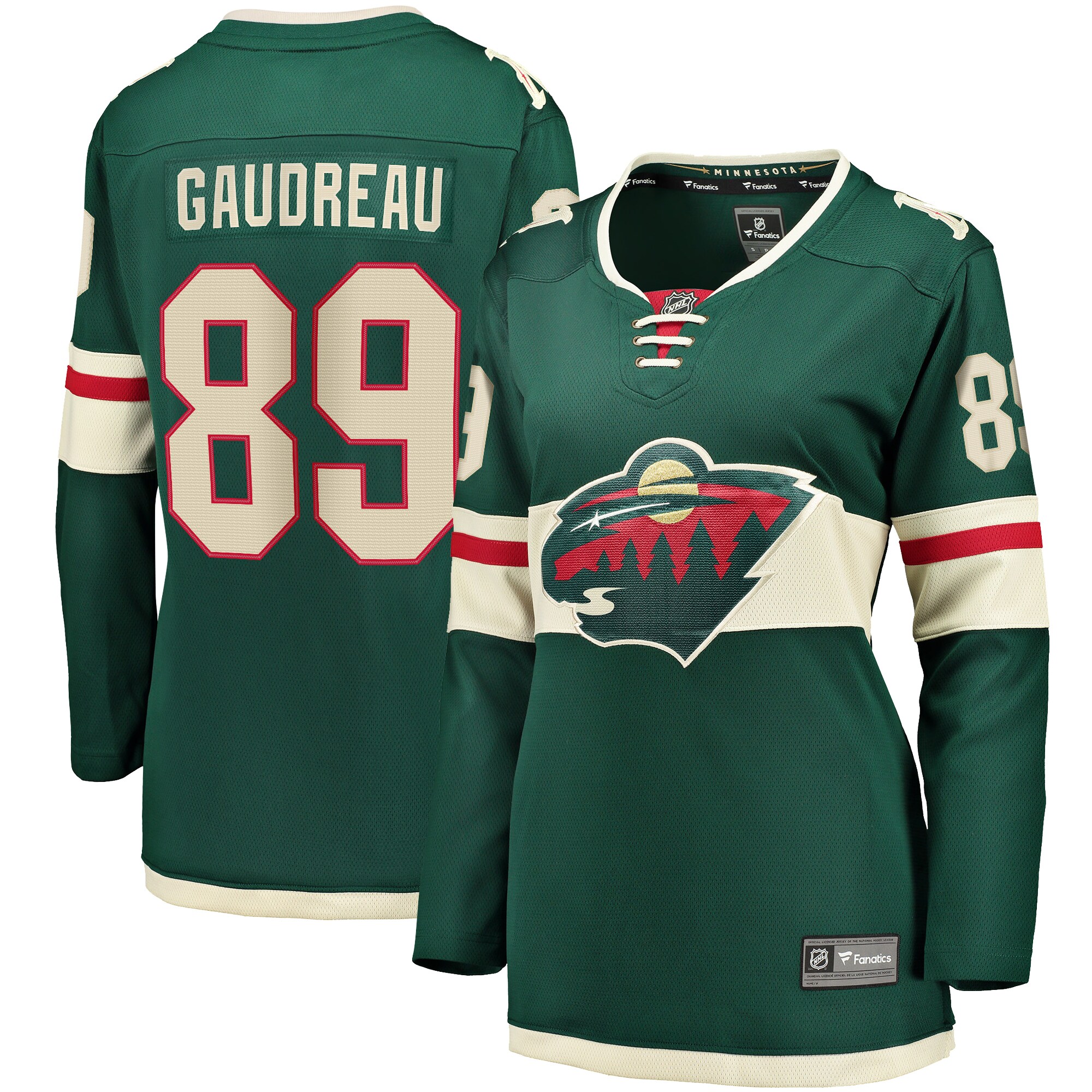 Women's Minnesota Wild Frederick Gaudreau Green Home Breakaway Player Jersey - JS720 