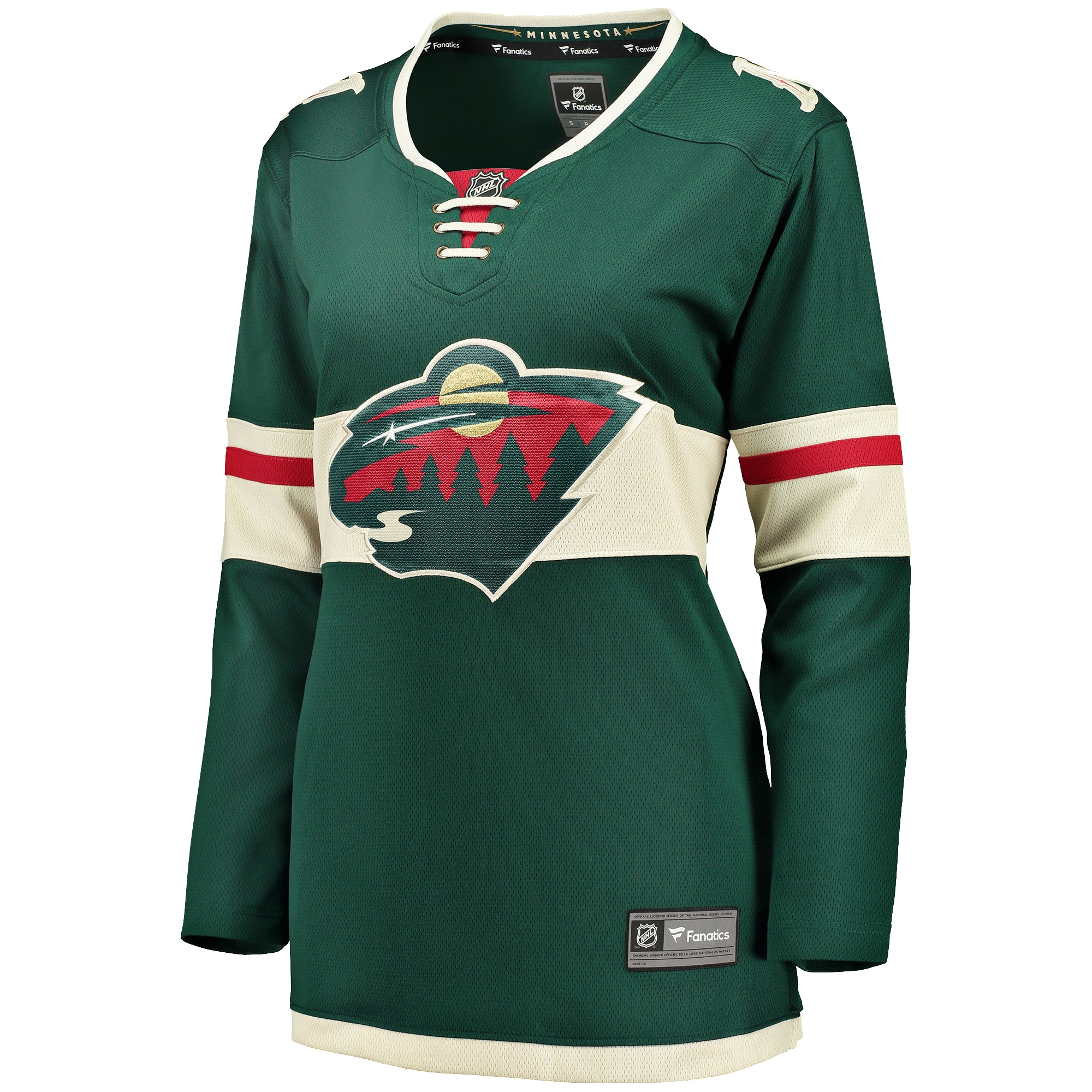 Alternative view of Women's Minnesota Wild Green Breakaway Home Jersey - JS361 