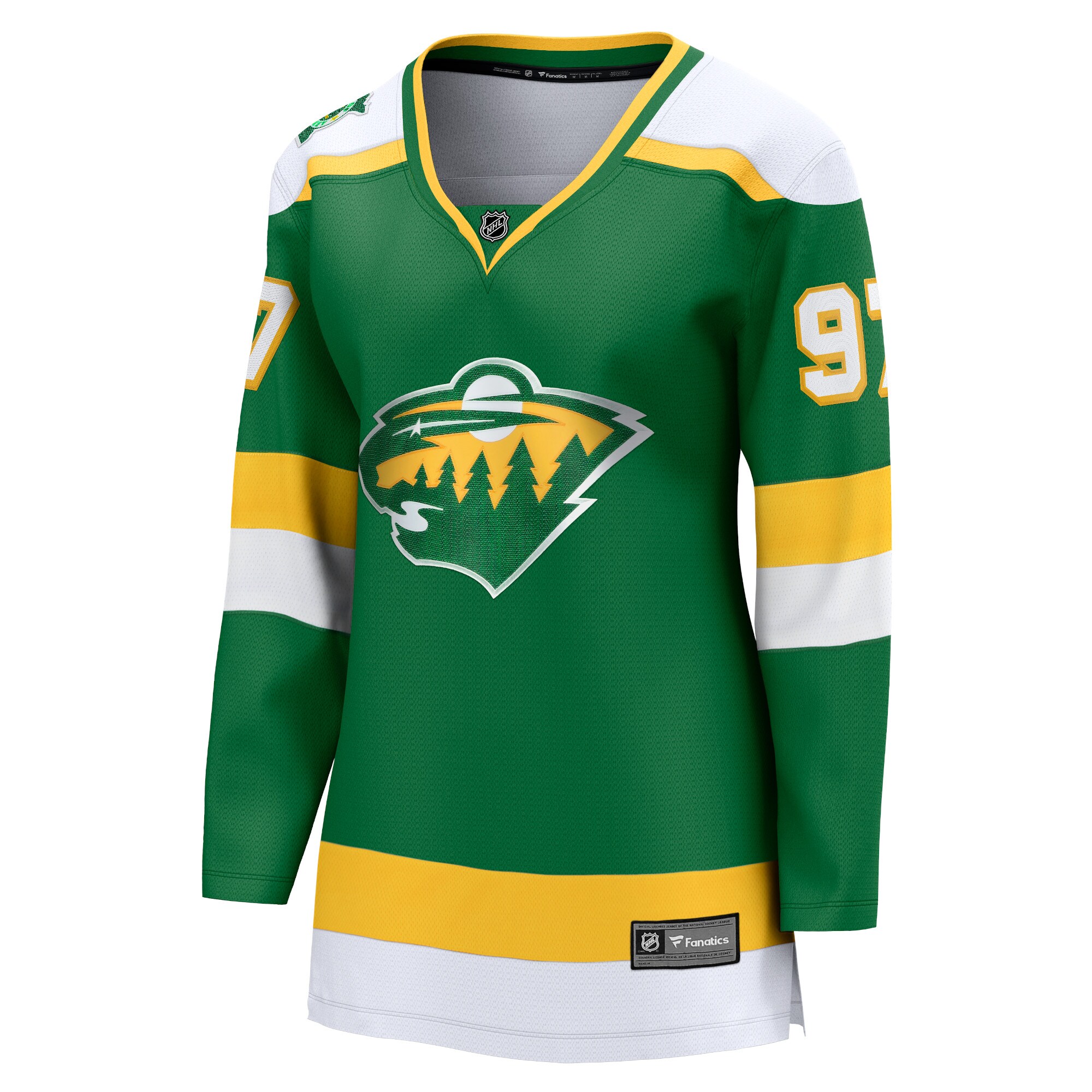 Alternative view of Women's Minnesota Wild Kirill Kaprizov Green Alternate Premier Breakaway Player Jersey - JS733 