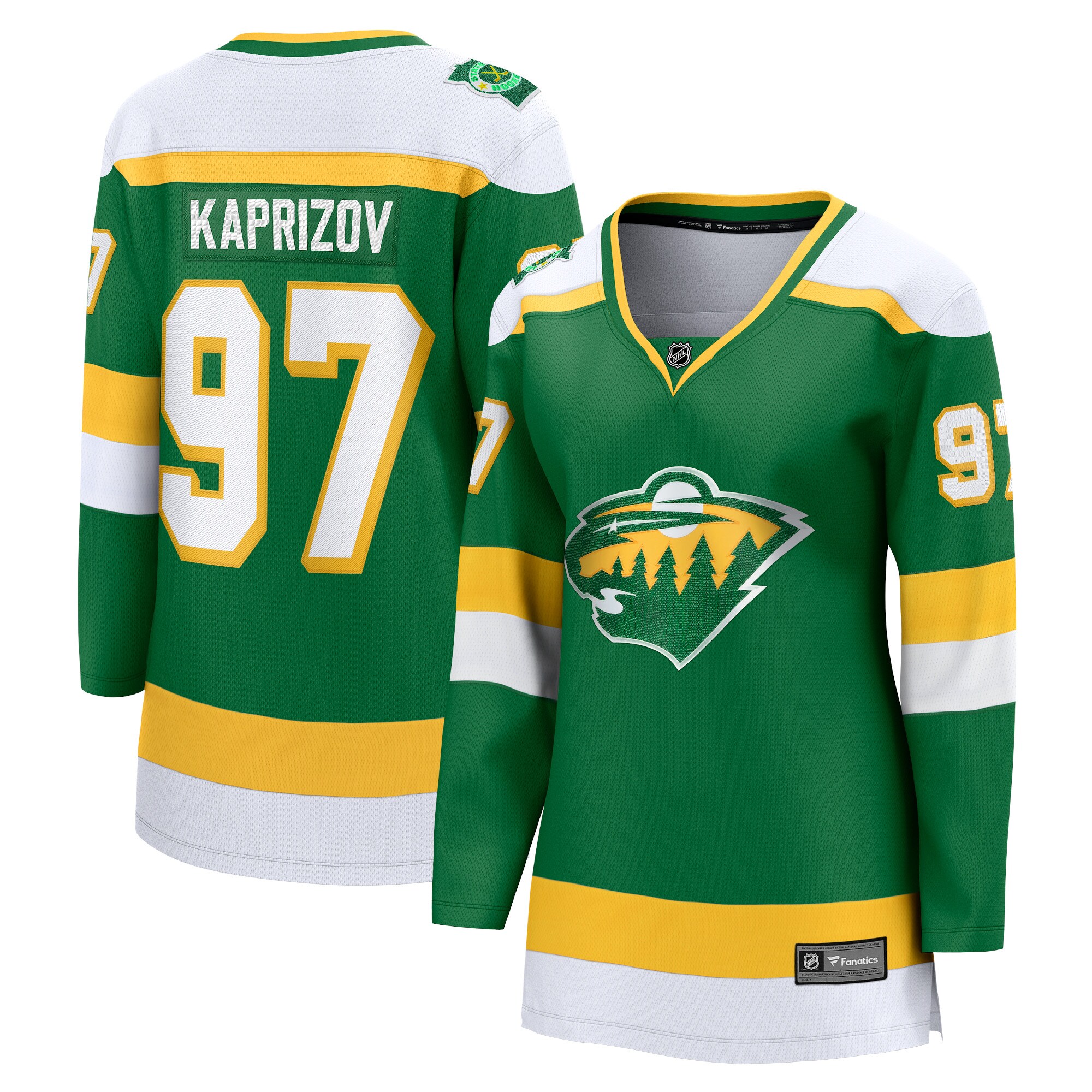 Women's Minnesota Wild Kirill Kaprizov Green Alternate Premier Breakaway Player Jersey - JS733 