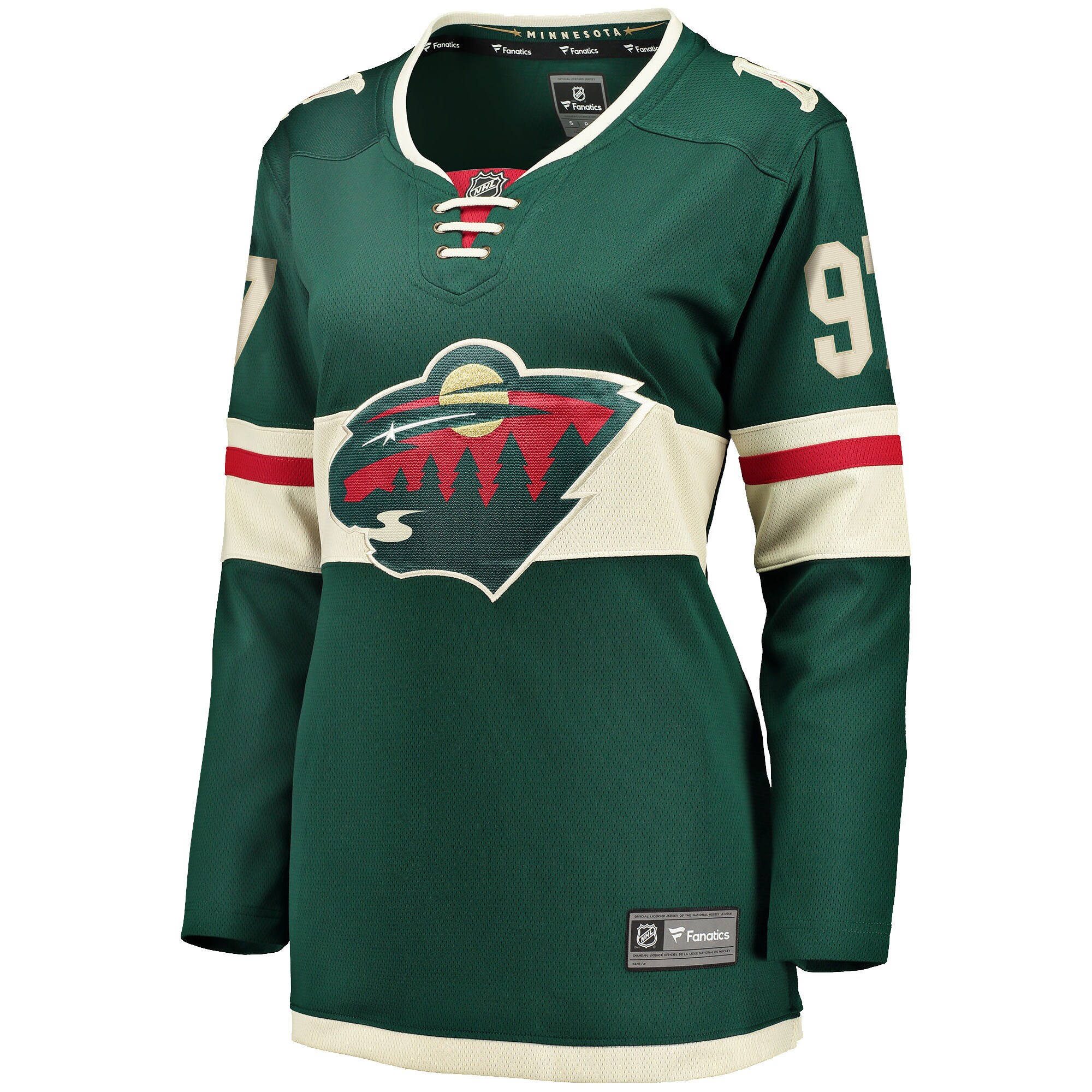 Alternative view of Women's Minnesota Wild Kirill Kaprizov Green Home Breakaway Jersey - JS869 