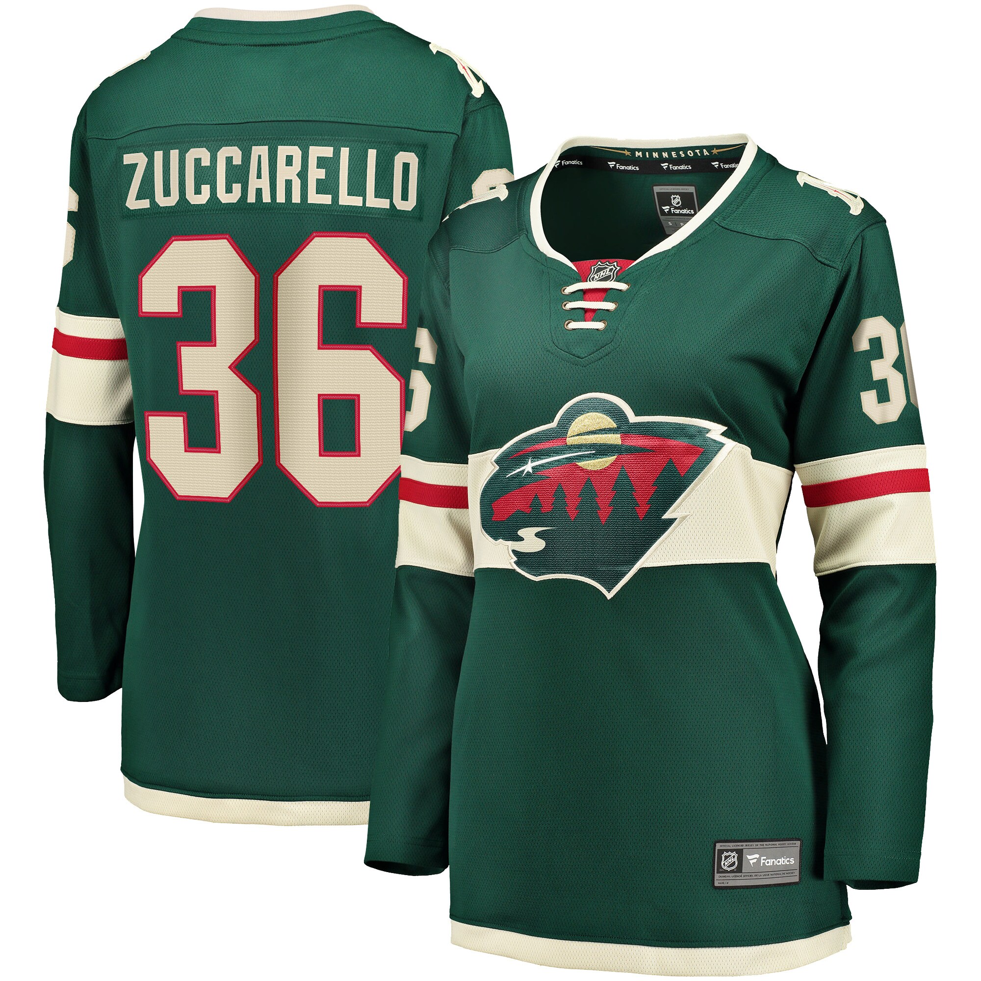 Women's Minnesota Wild Mats Zuccarello Green Breakaway Player Jersey - JS690 