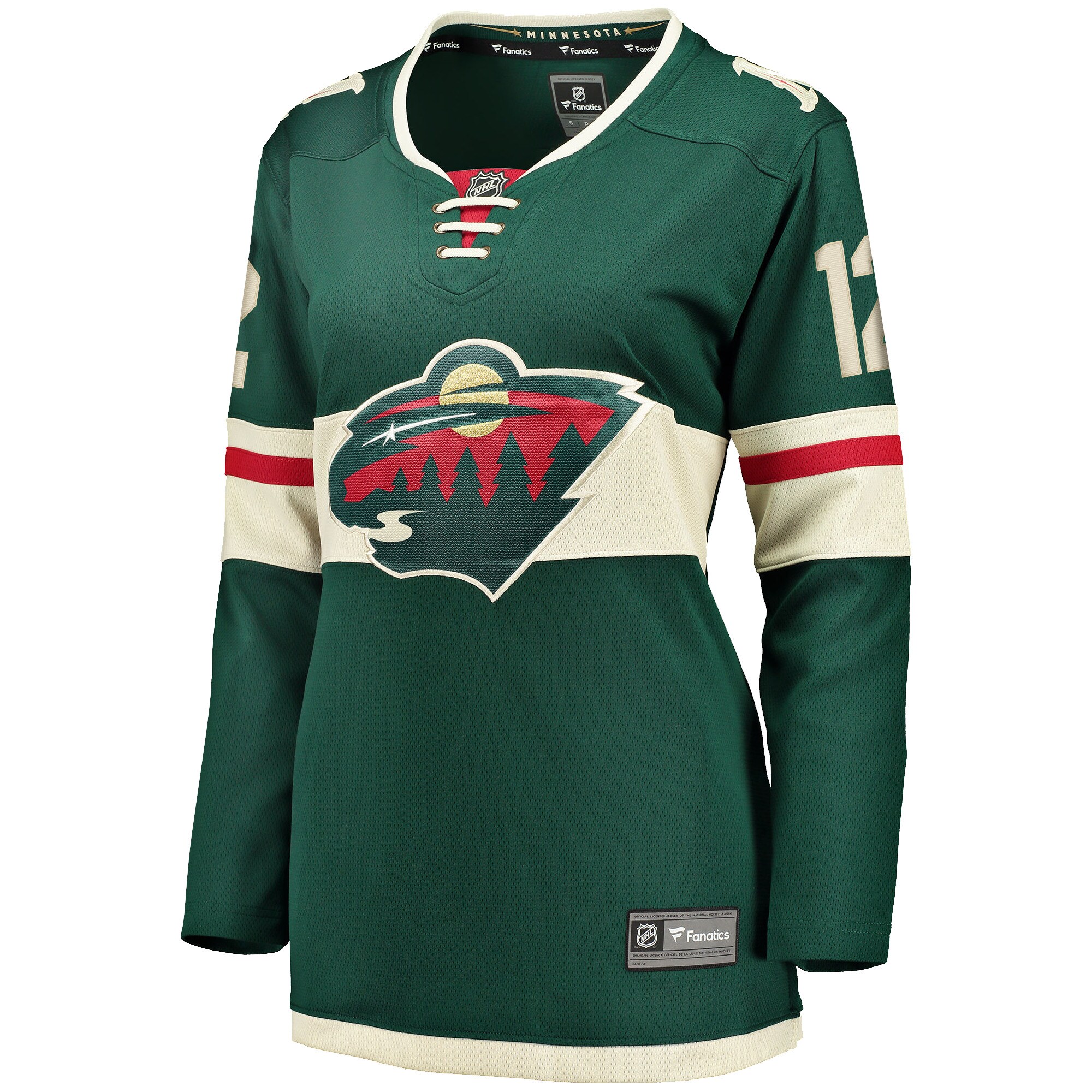 Alternative view of Women's Minnesota Wild Matthew Boldy Green Home Breakaway Player Jersey - JS165 