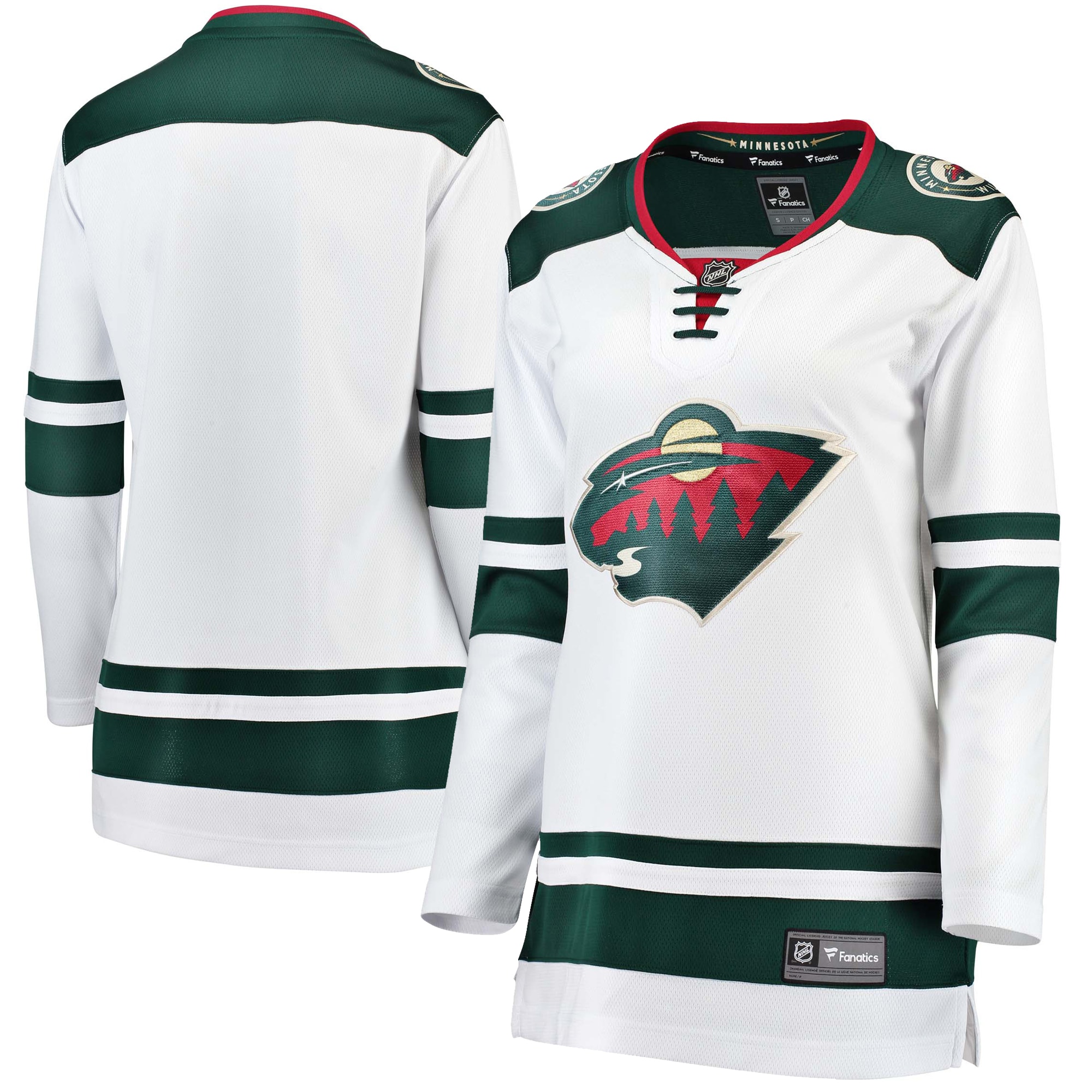 Women's Minnesota Wild White Away Breakaway Jersey - JS371 