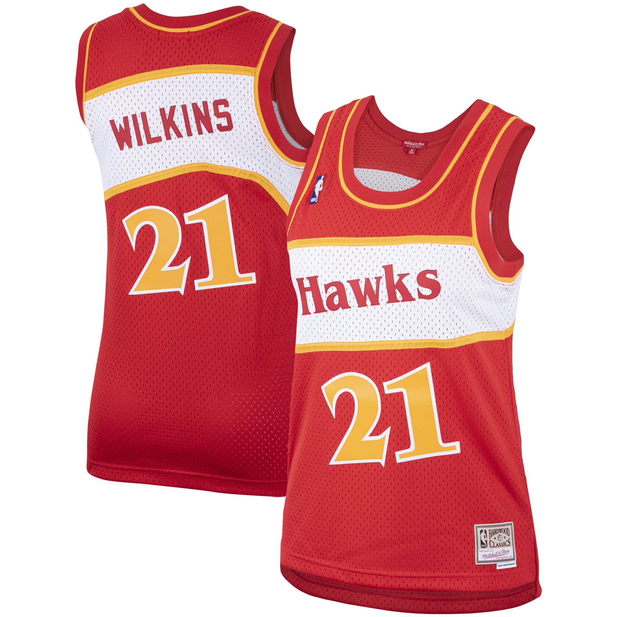 Women's Mitchell & Ness Dominique Wilkins Red Atlanta Hawks Hardwood Classics Swingman Jersey