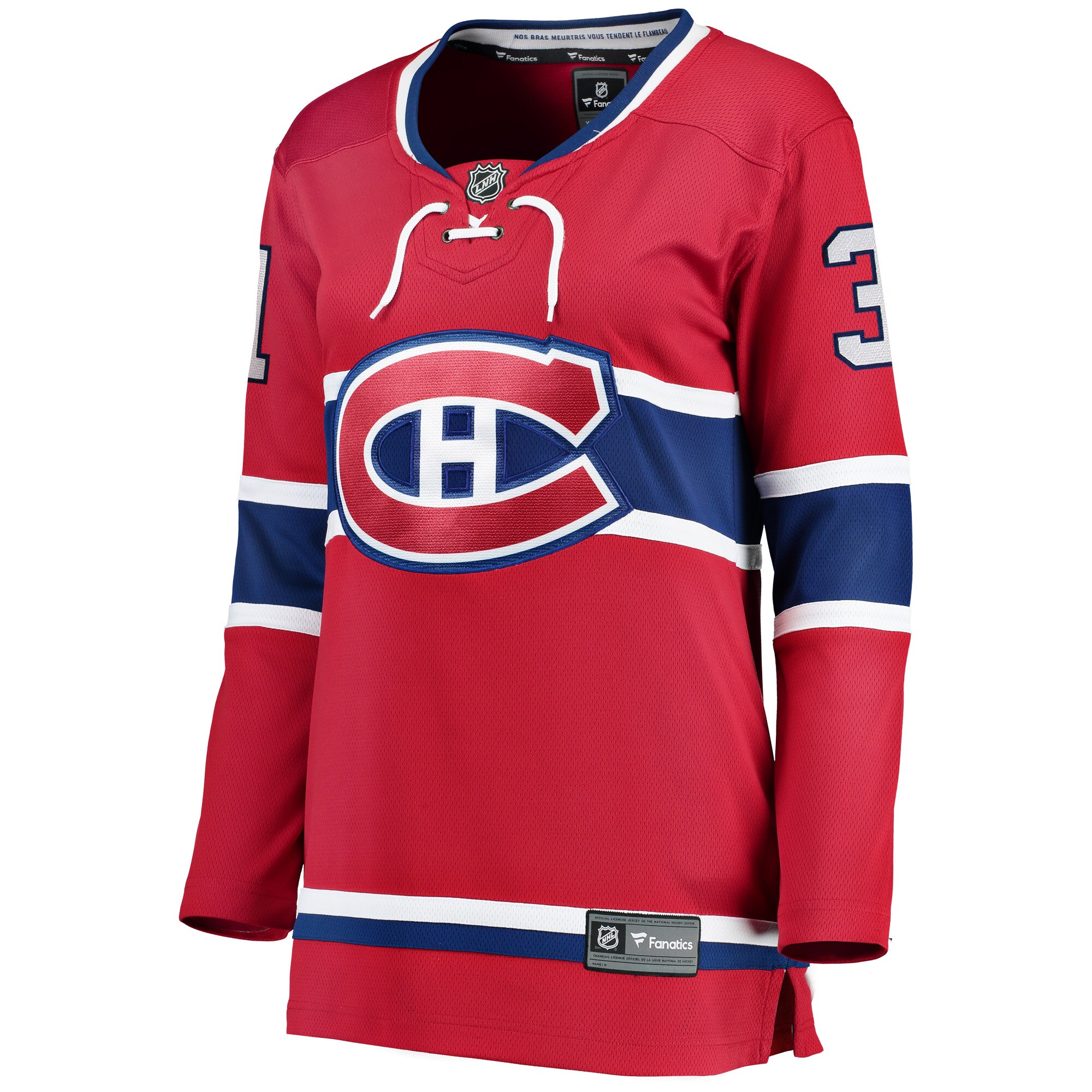 Alternative view of Women's Montreal Canadiens Carey Price Red Home Breakaway Player Jersey - JS304 