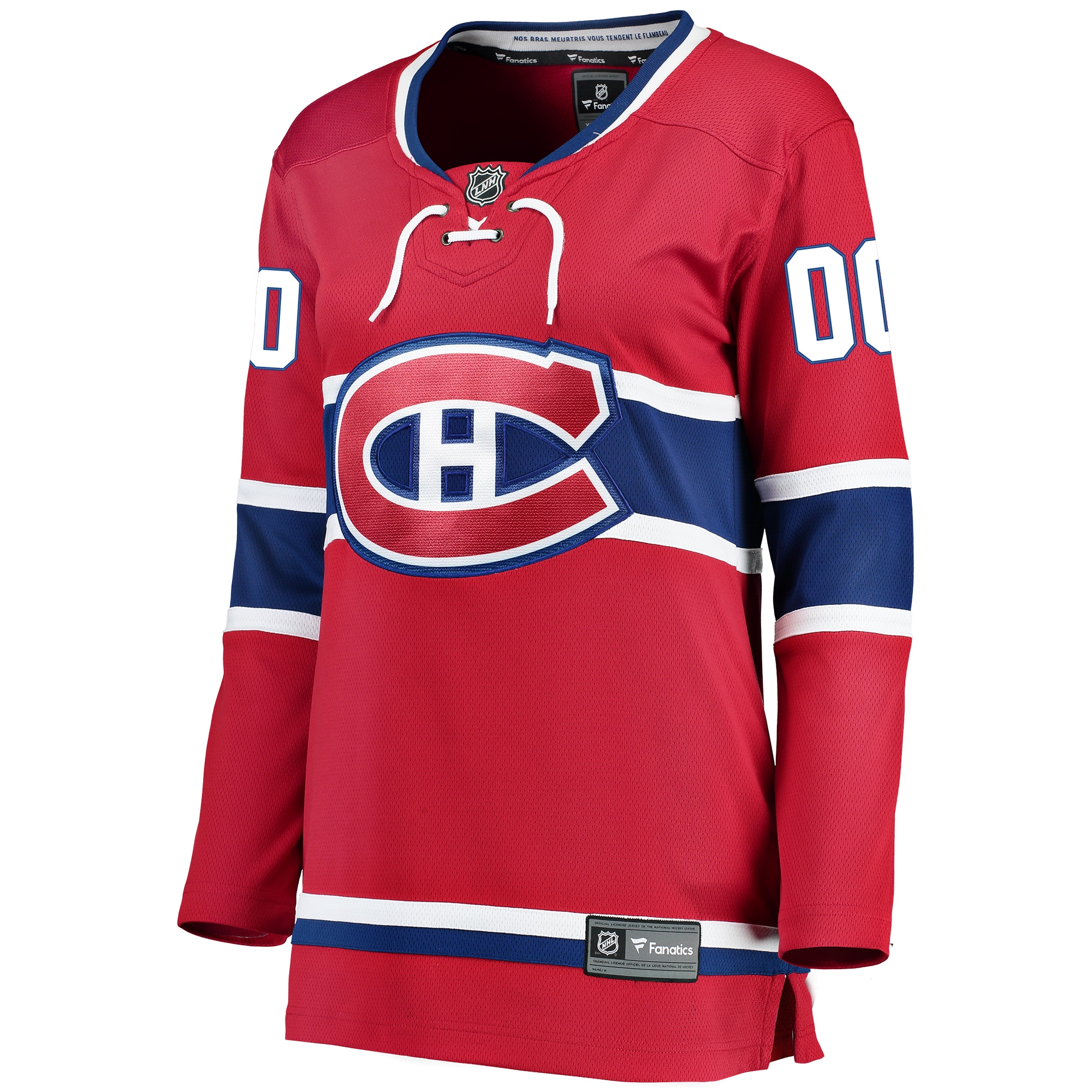 Alternative view of Women's Montreal Canadiens Red Home Breakaway Custom Jersey - JS612 