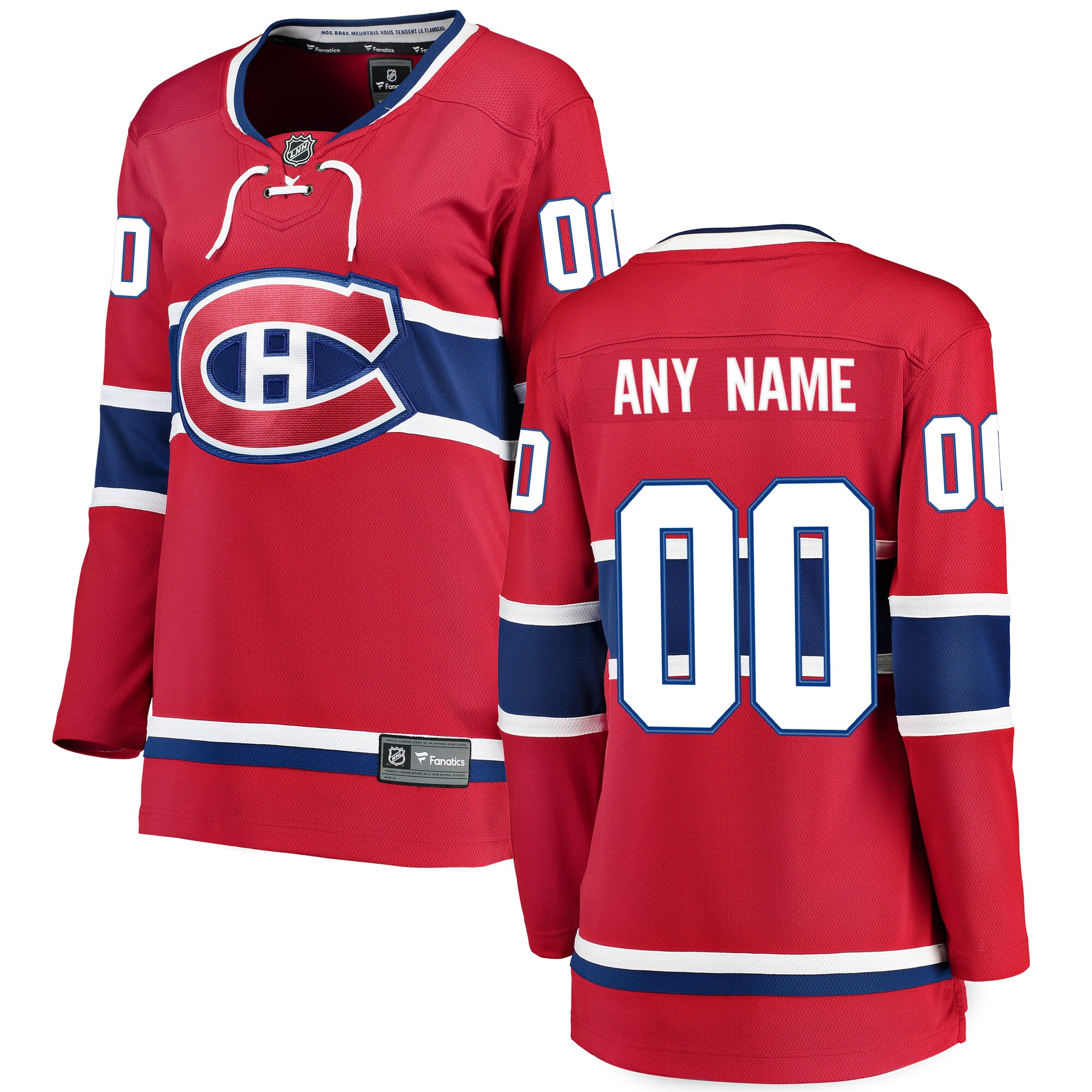 Women's Montreal Canadiens Red Home Breakaway Custom Jersey - JS612 