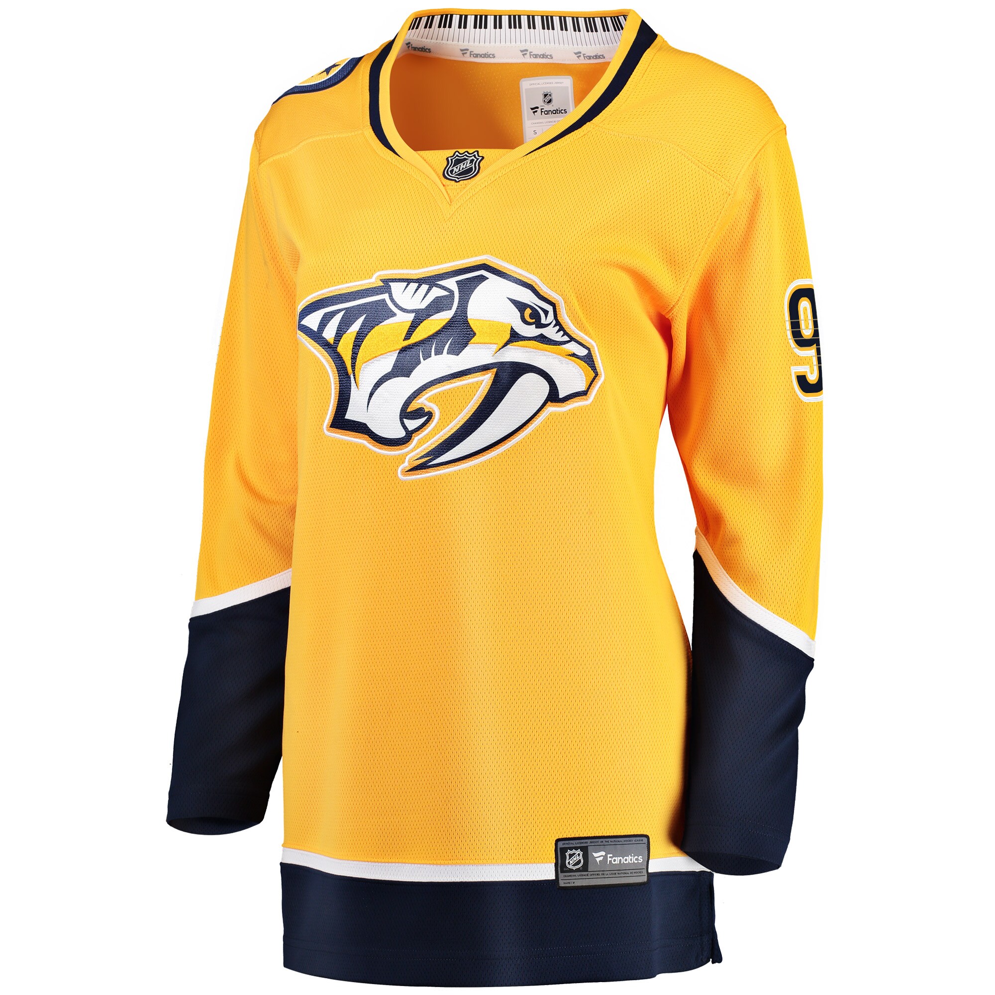 Alternative view of Women's Nashville Predators Filip Forsberg Gold Breakaway Player Jersey - JS464 