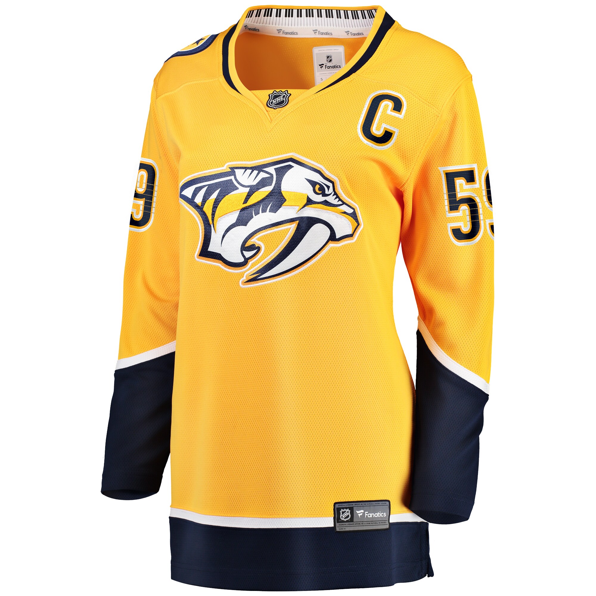 Alternative view of Women's Nashville Predators Roman Josi Gold Home Breakaway Player Jersey - JS976 