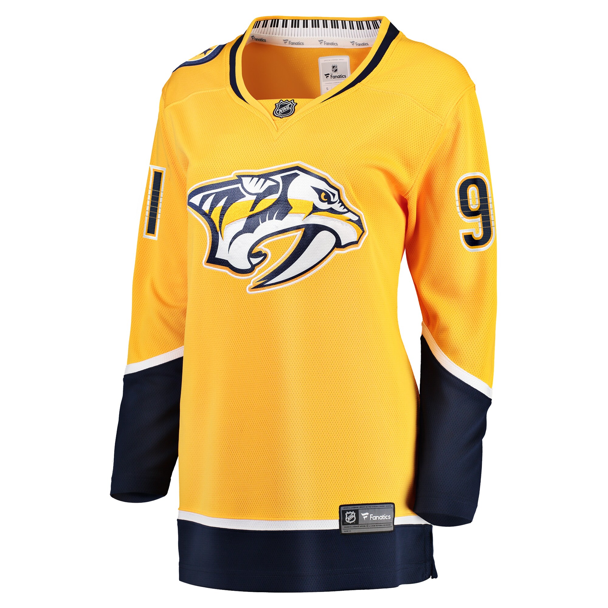 Alternative view of Women's Nashville Predators Steven Stamkos Gold Home Premier Breakaway Player Jersey - JS630 