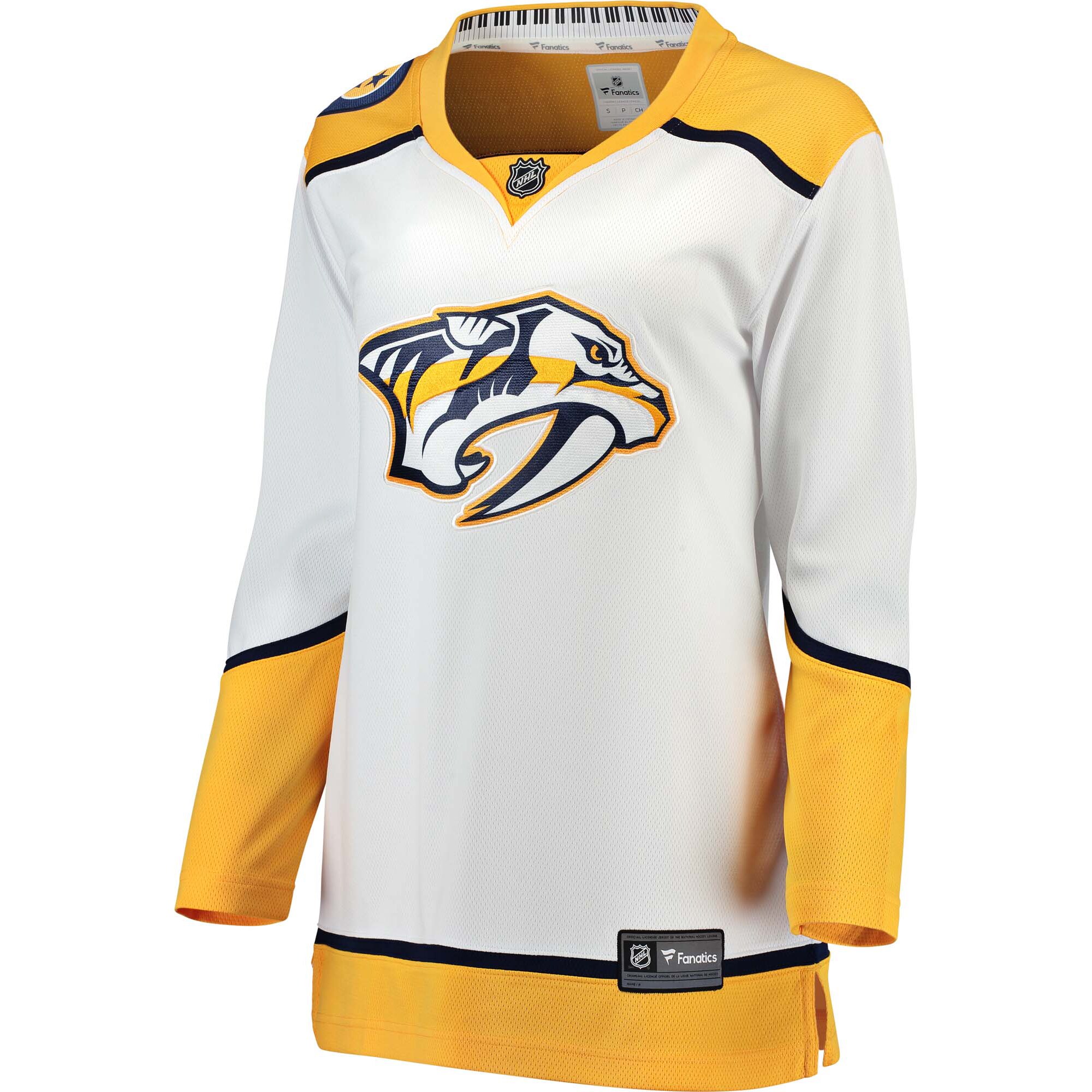 Alternative view of Women's Nashville Predators White Away Breakaway Jersey - JS885 