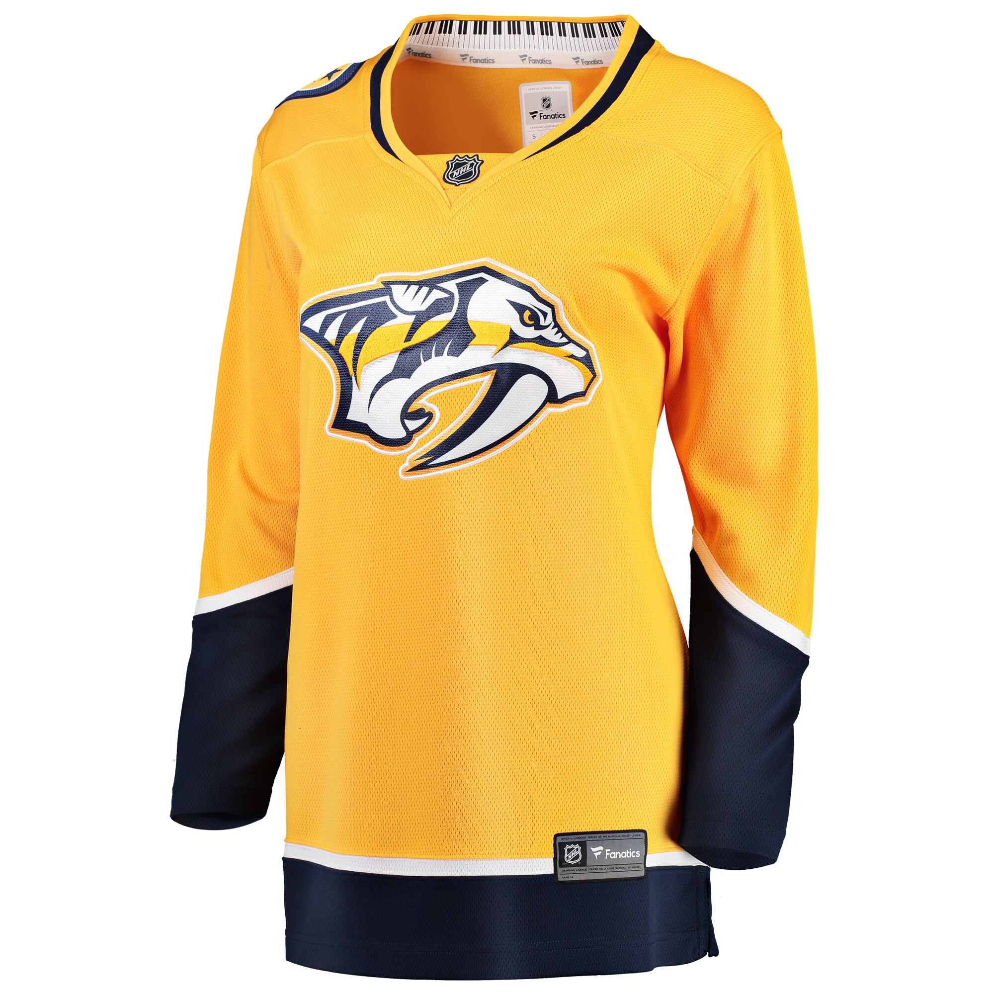 Alternative view of Women's Nashville Predators Yellow Breakaway Home Jersey - JS894 