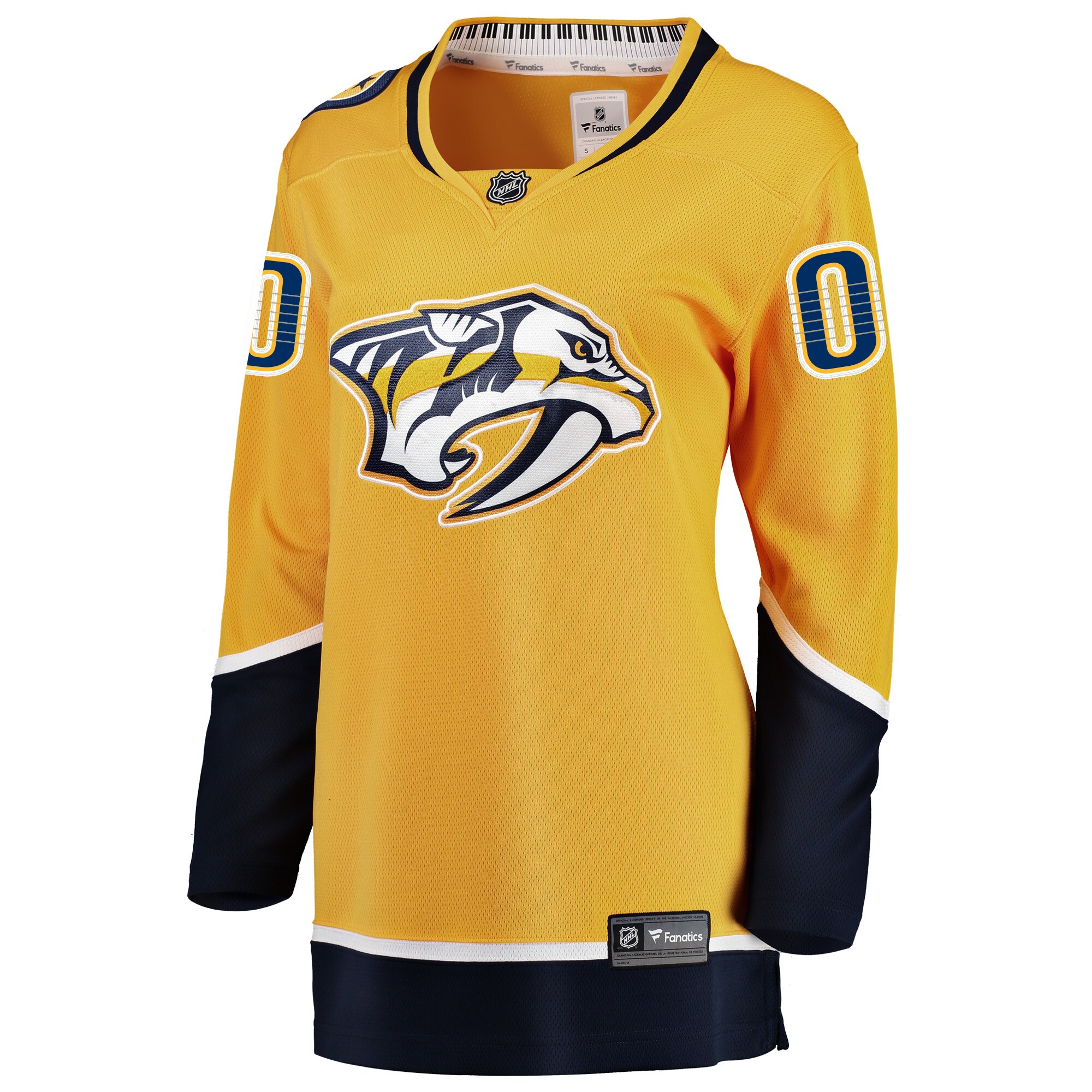 Alternative view of Women's Nashville Predators Yellow Home Breakaway Custom Jersey - JS637 