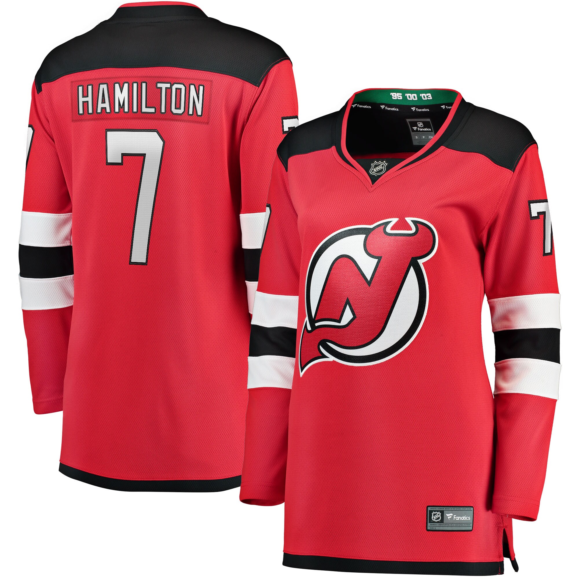 Women's New Jersey Devils Dougie Hamilton Red Breakaway Player Jersey - JS199 