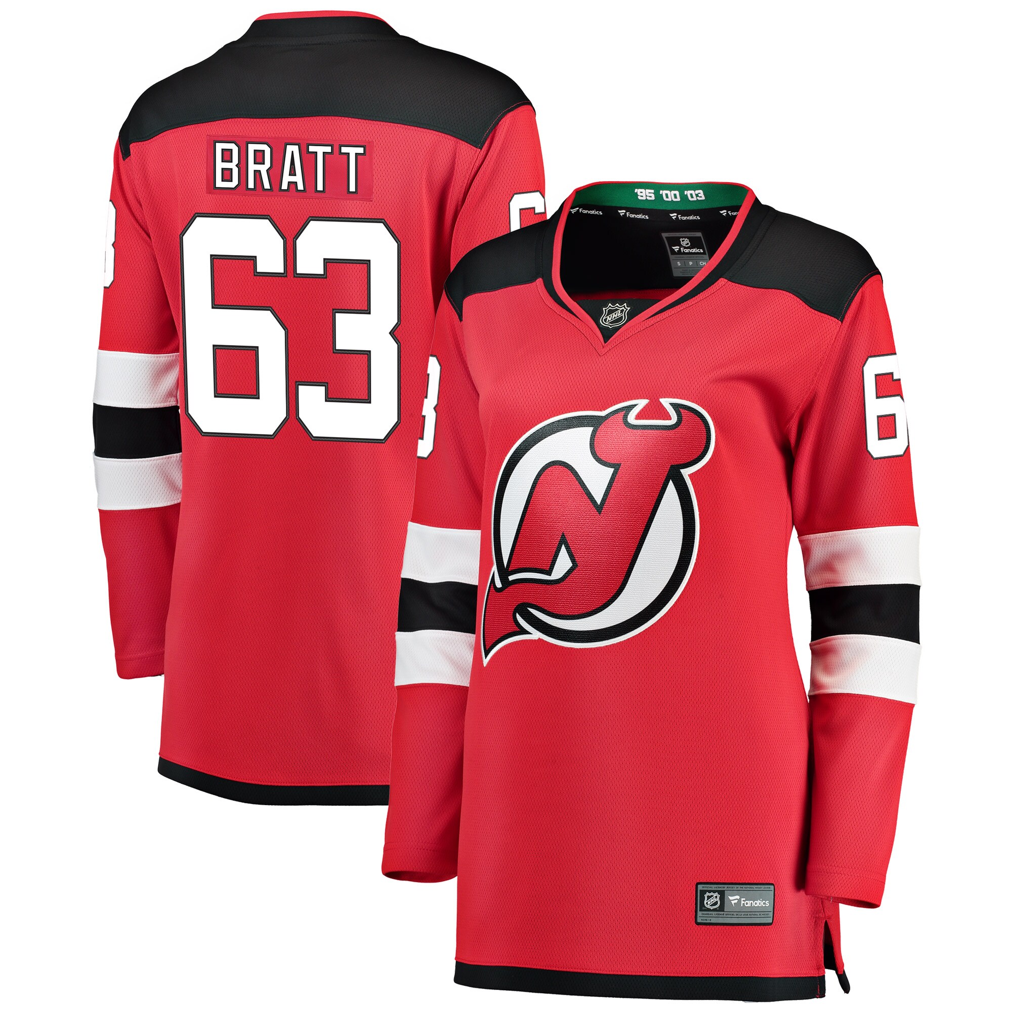 Women's New Jersey Devils Jesper Bratt Red Breakaway Player Jersey - JS864 