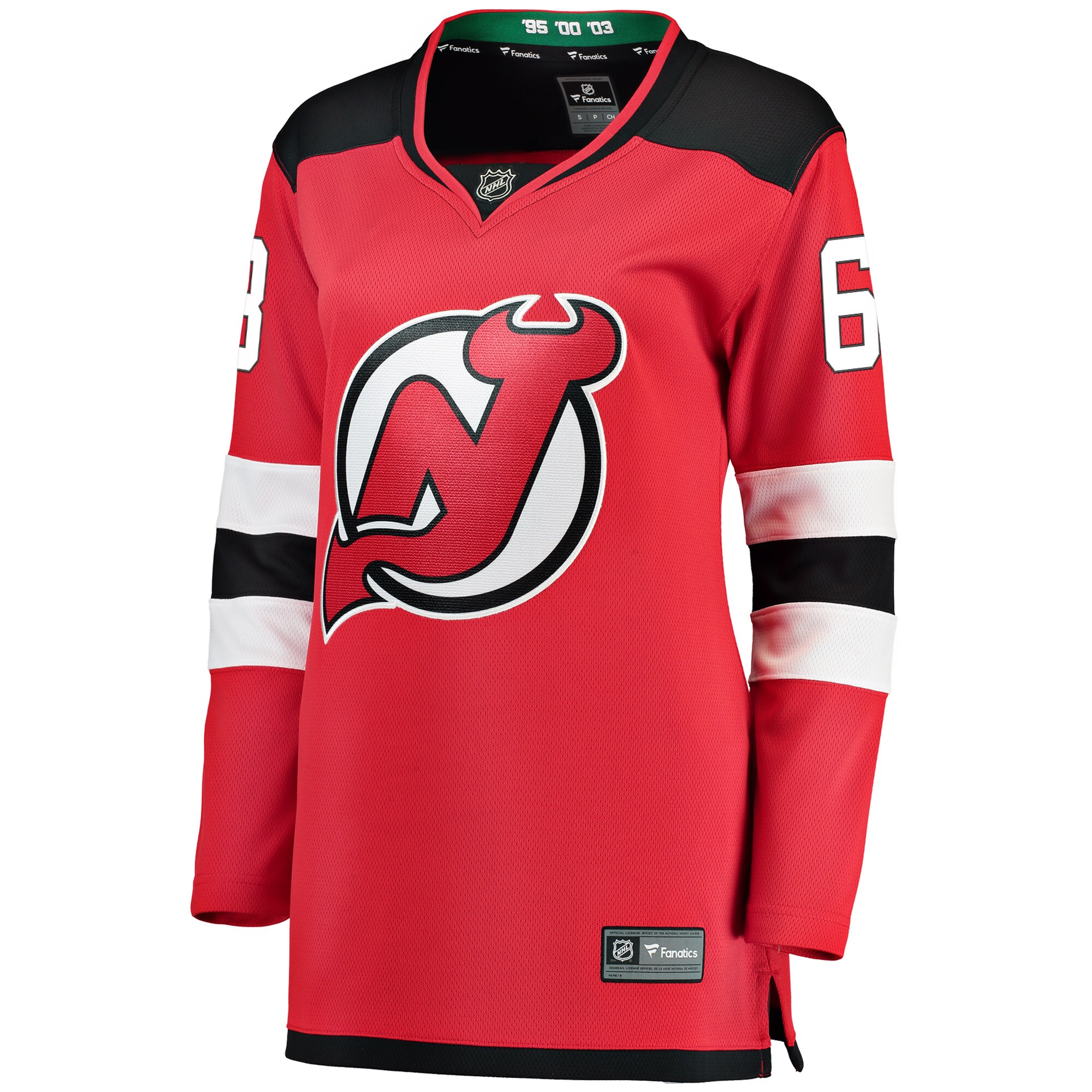 Alternative view of Women's New Jersey Devils Jesper Bratt Red Breakaway Player Jersey - JS864 