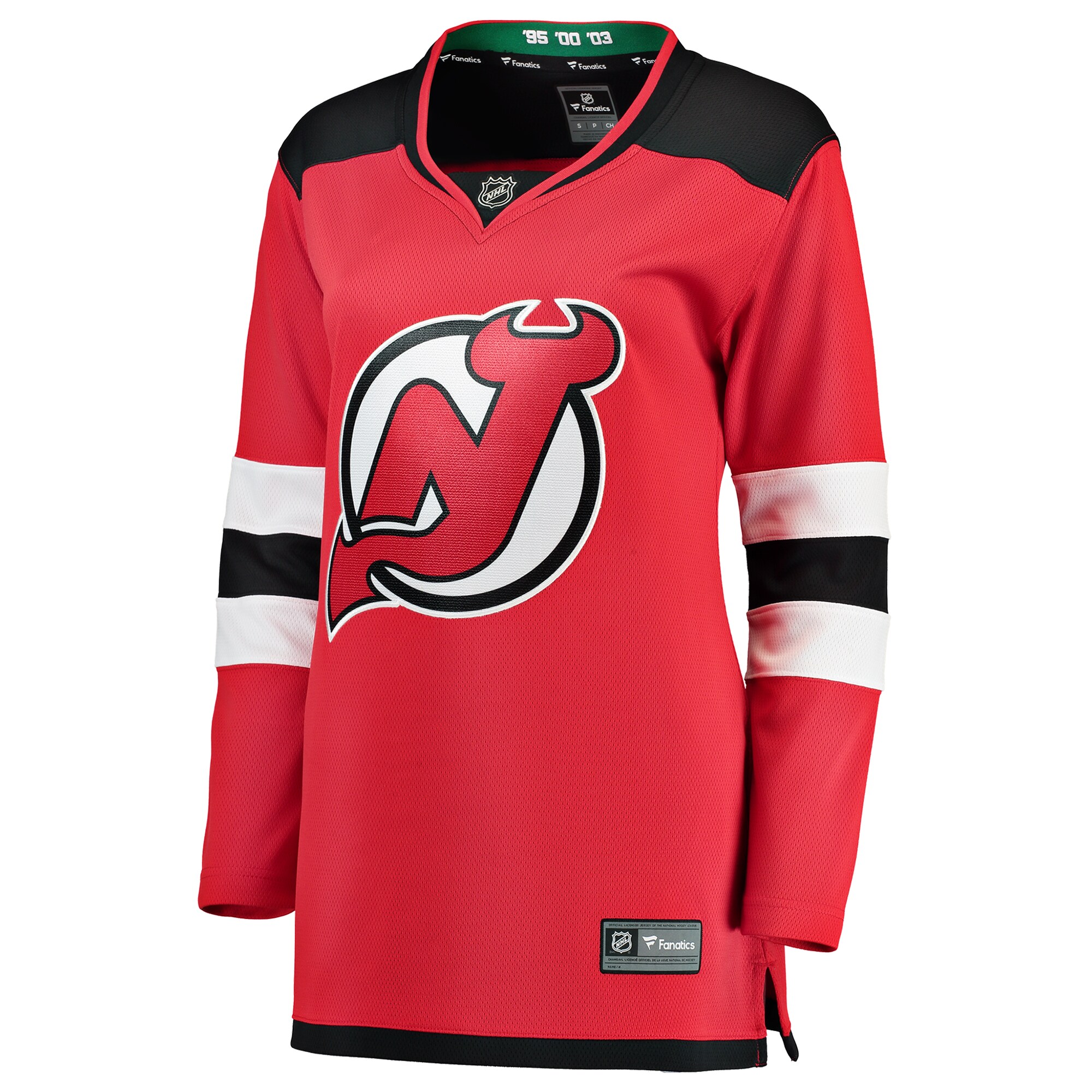Alternative view of Women's New Jersey Devils Red Breakaway Home Jersey - JS329 