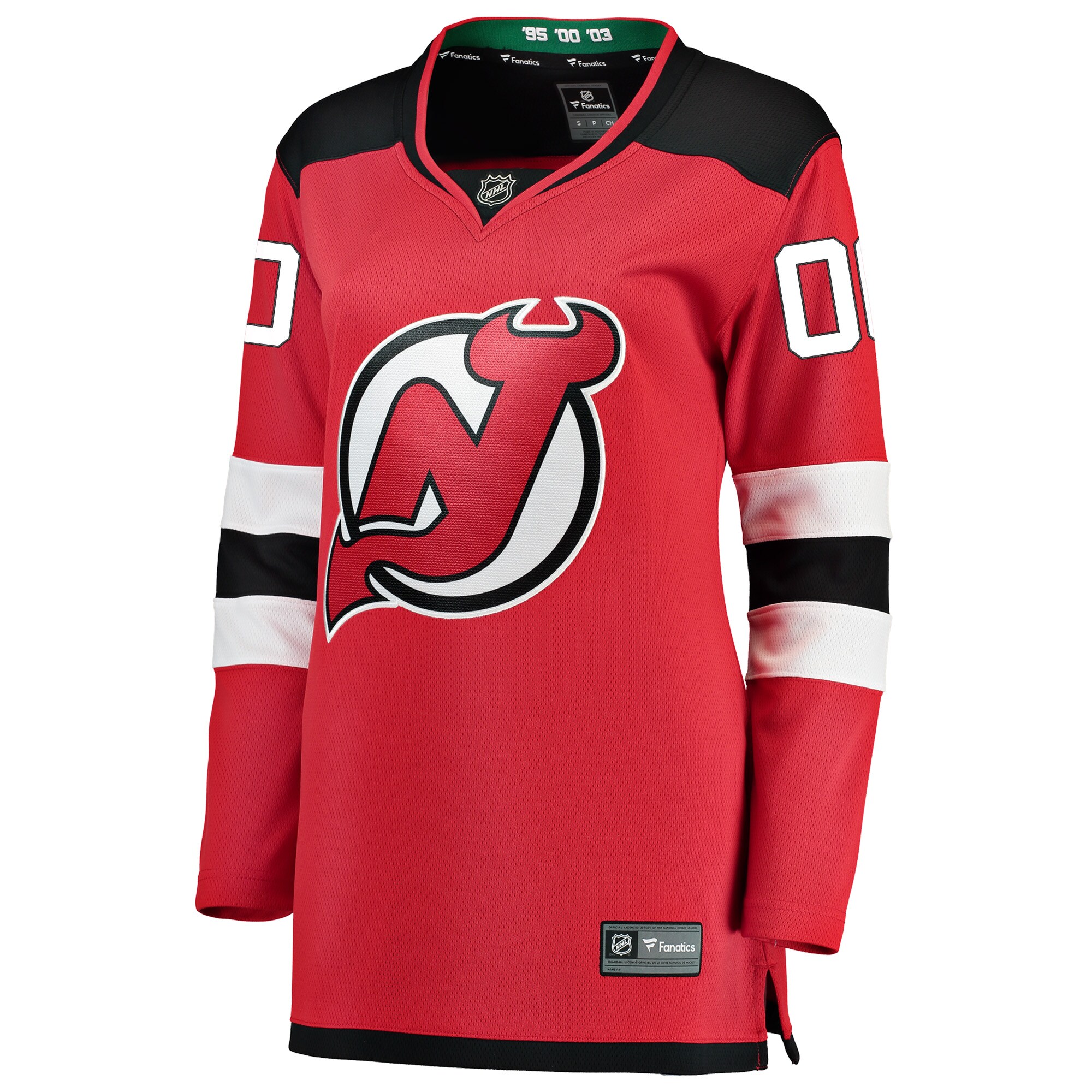 Alternative view of Women's New Jersey Devils Red Home Breakaway Custom Jersey - JS280 