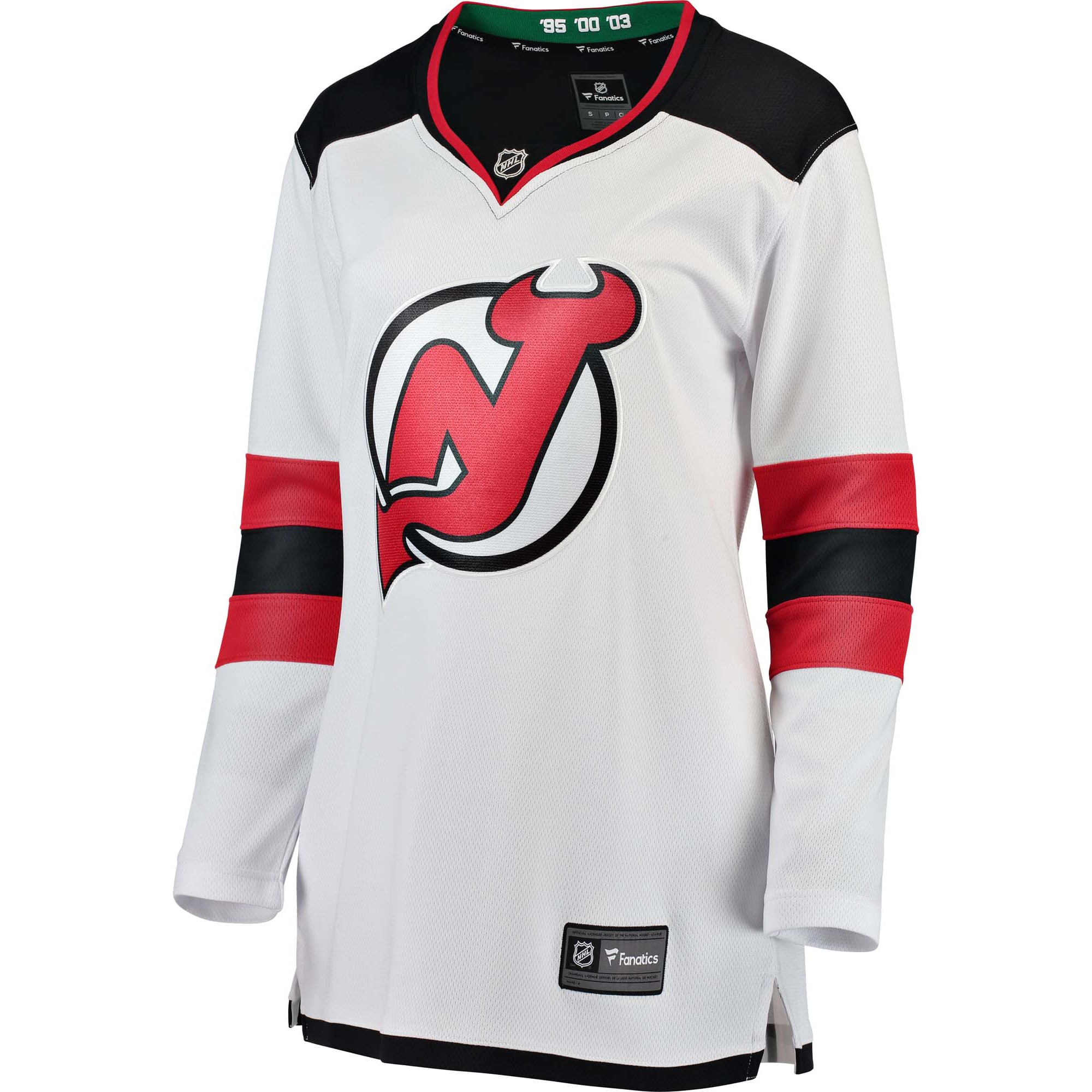 Alternative view of Women's New Jersey Devils White Away Breakaway Jersey - JS112 