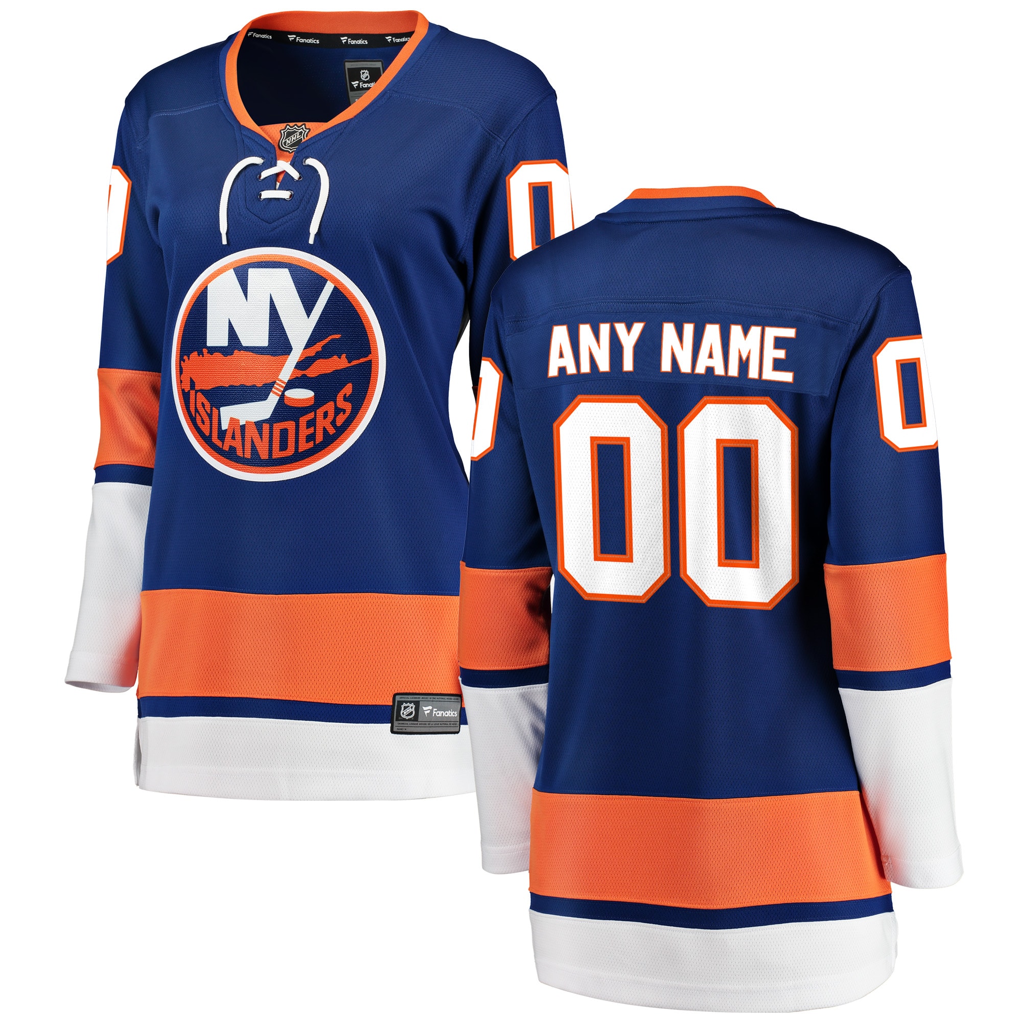 Women's New York Islanders Blue Home Breakaway Custom Jersey - JS954 
