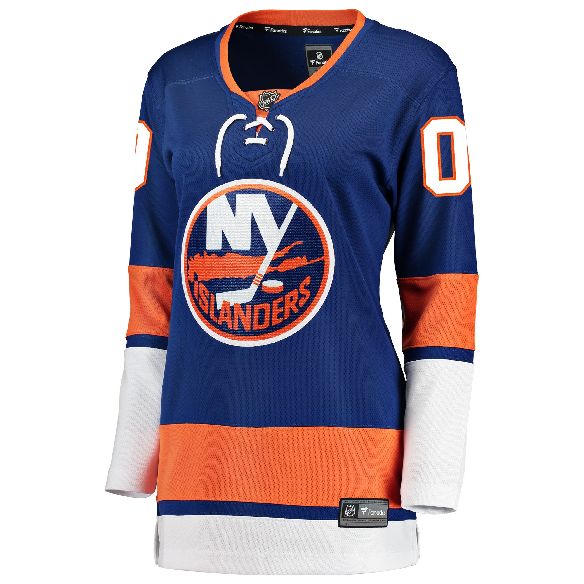 Alternative view of Women's New York Islanders Blue Home Breakaway Custom Jersey - JS954 