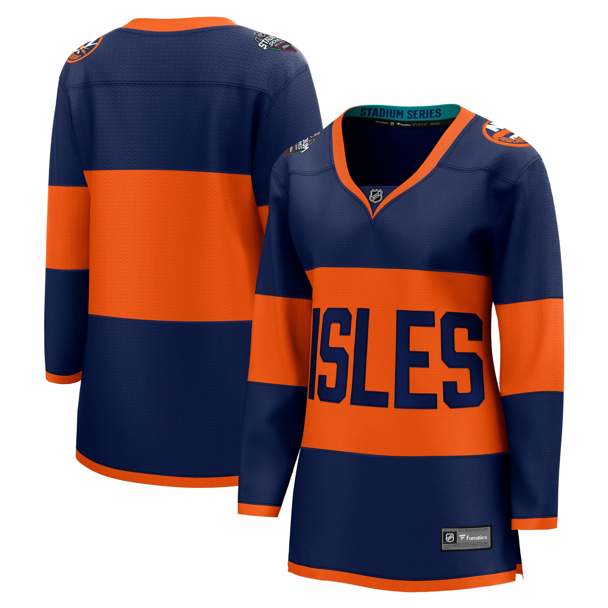 Women's New York Islanders Navy 2024 NHL Stadium Series Breakaway Jersey - JS361 