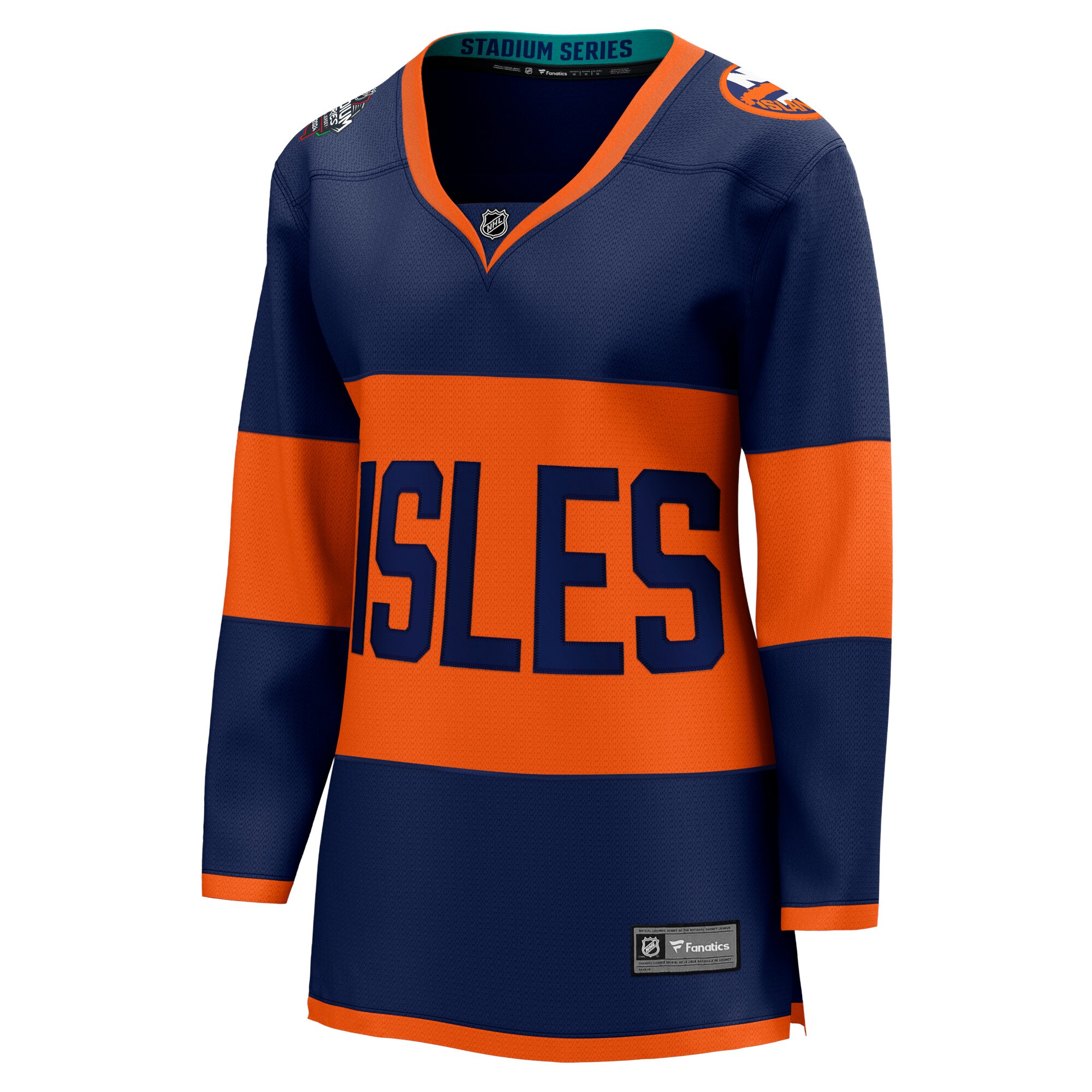 Alternative view of Women's New York Islanders Navy 2024 NHL Stadium Series Breakaway Jersey - JS361 
