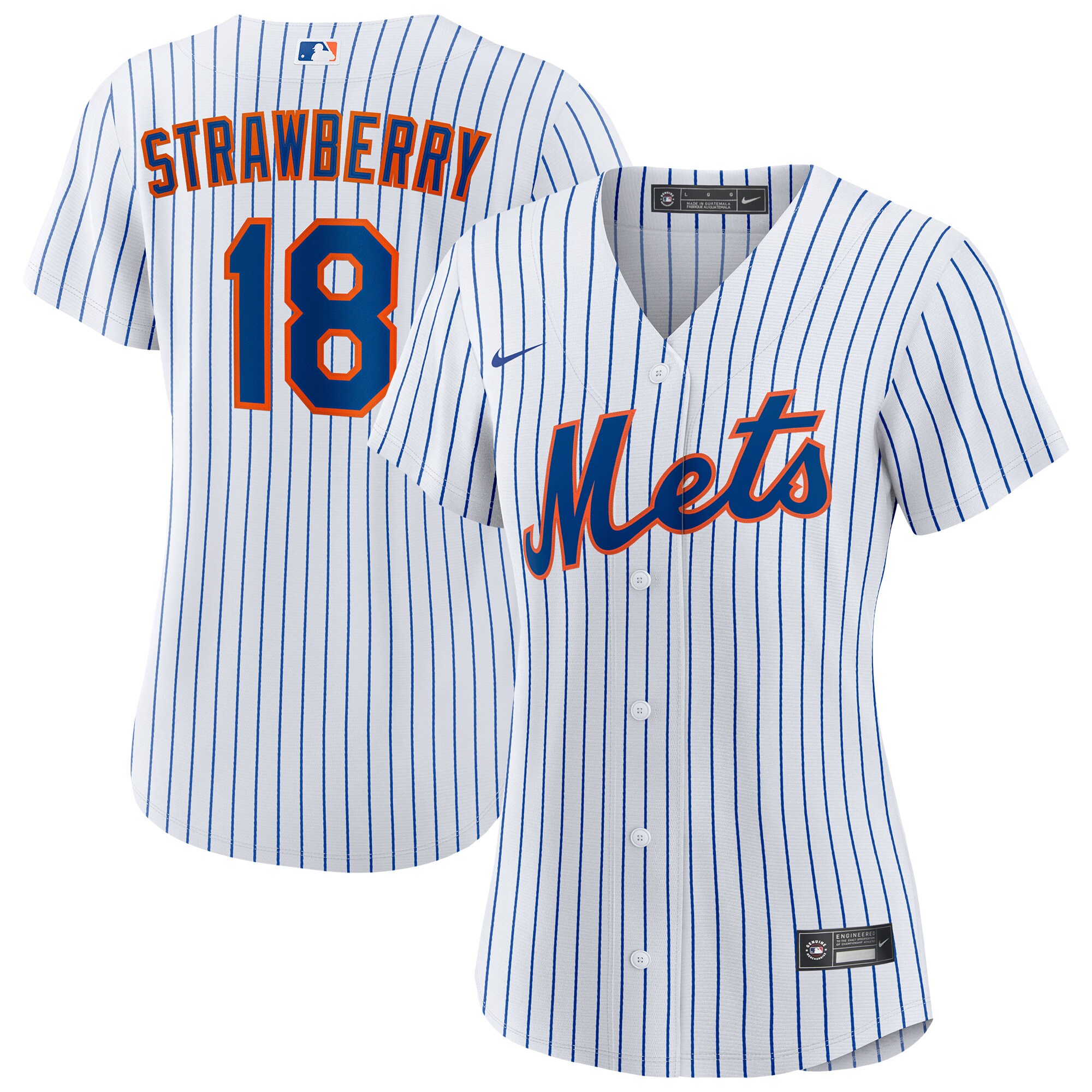 Women's New York Mets Darryl Strawberry White Home Player Jersey 