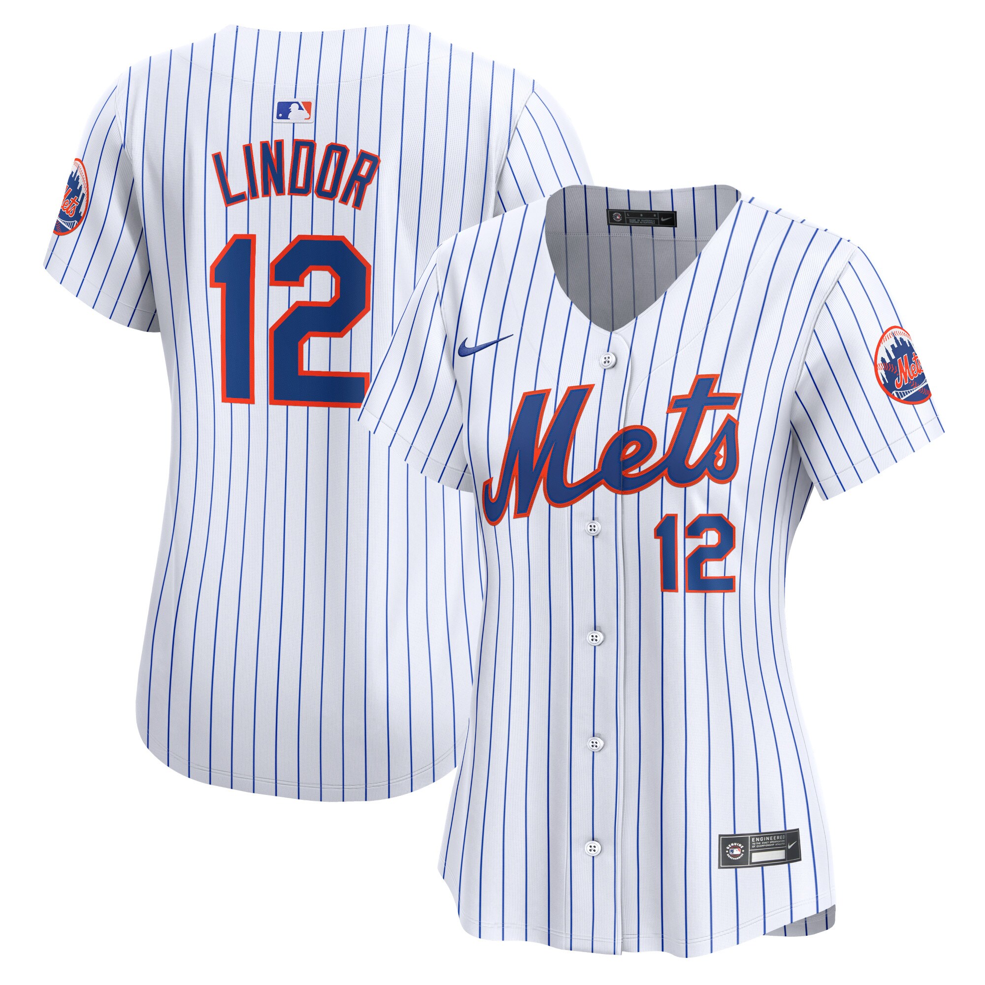 Women's New York Mets Francisco Lindor White Home Limited Player Jersey 