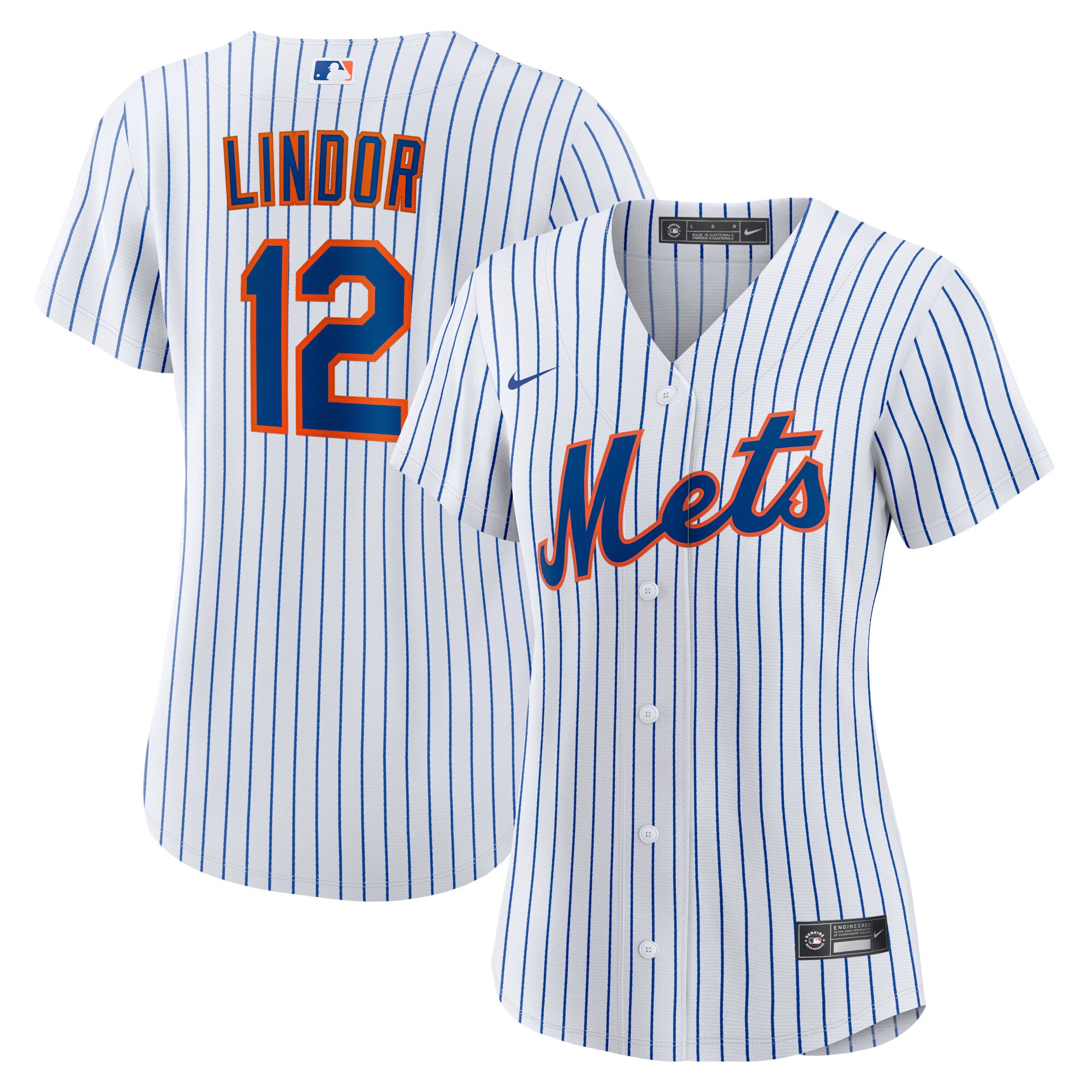 Women's New York Mets Francisco Lindor White Home Player Jersey 