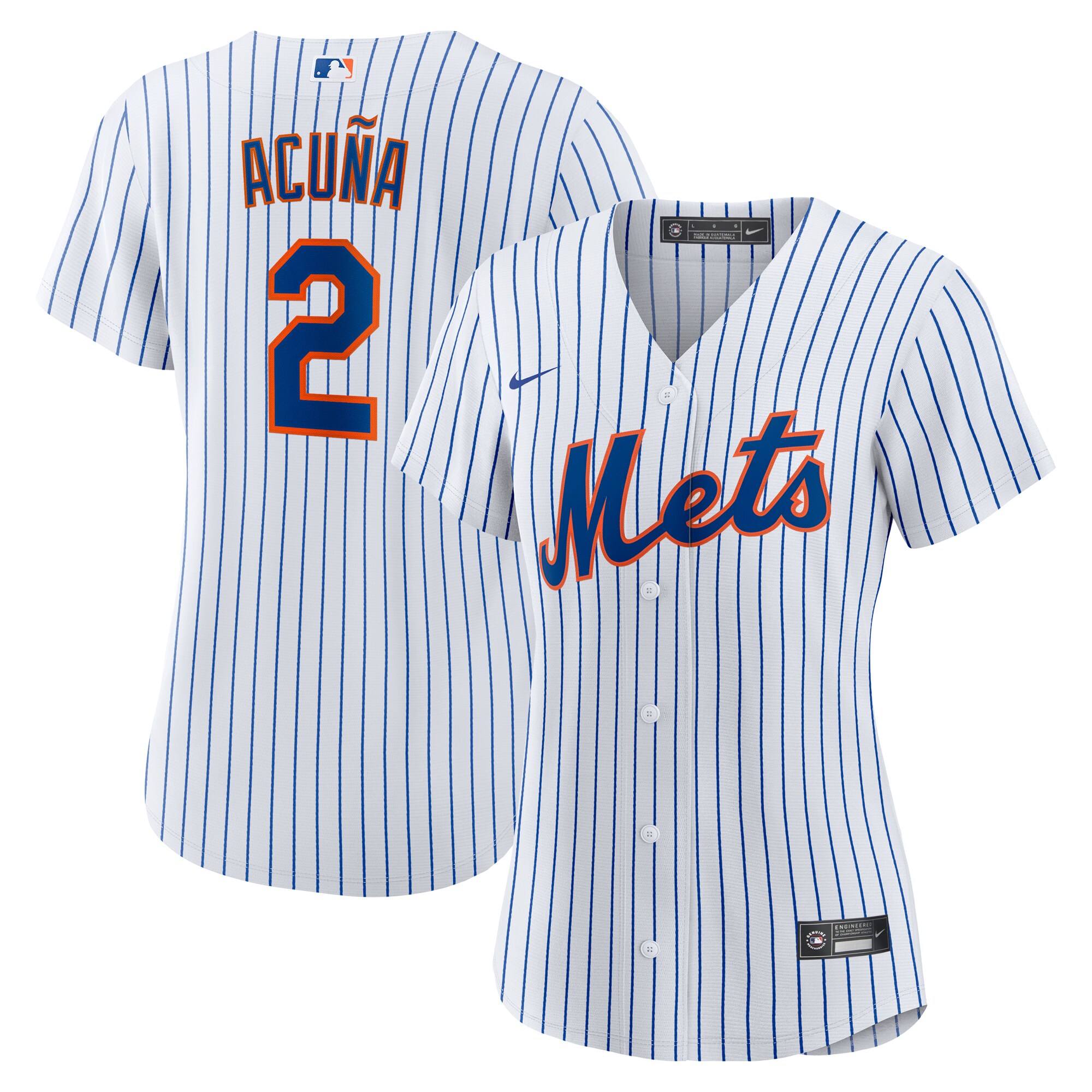 Women's New York Mets Luisangel Acuña White Home Player Jersey 