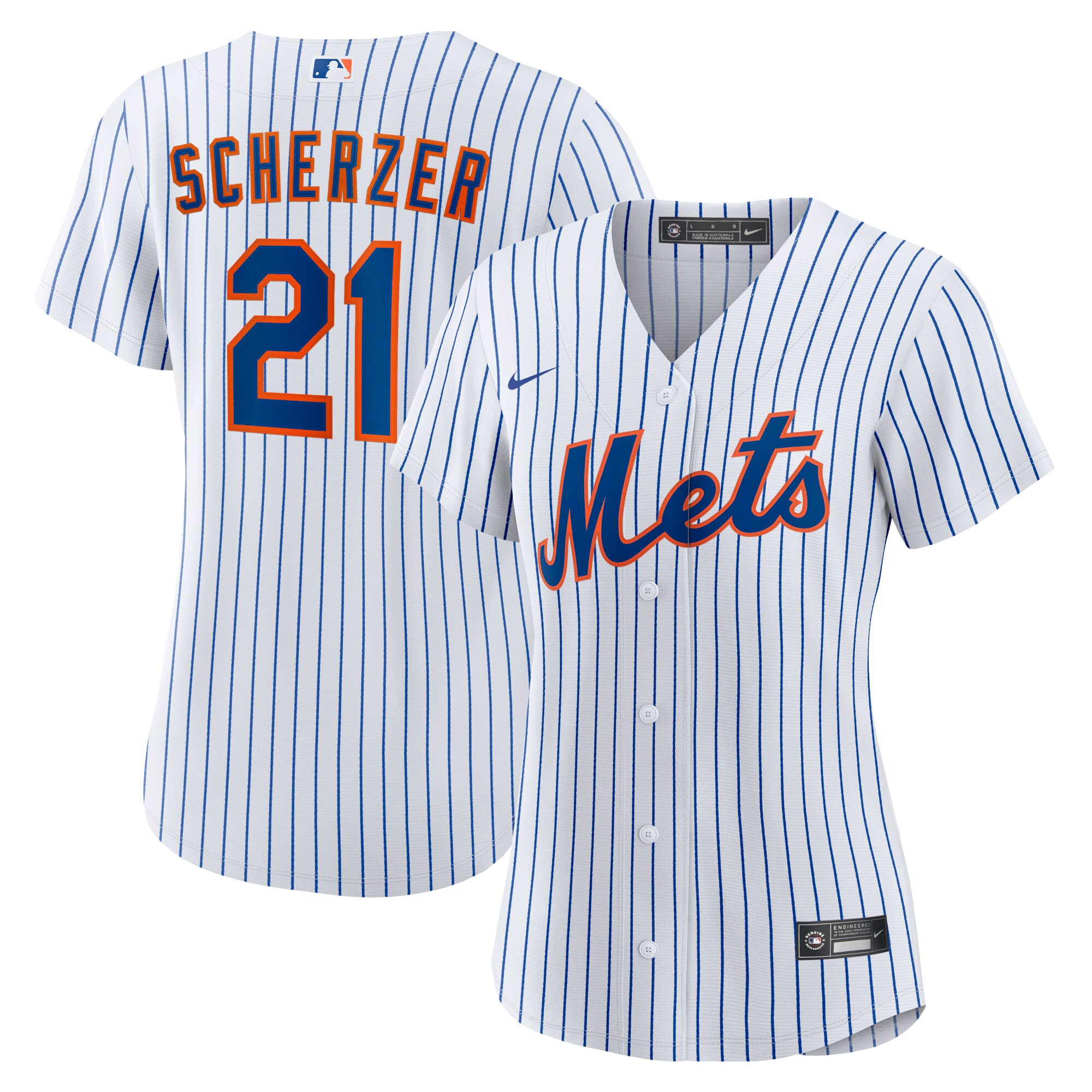 Women's New York Mets Max Scherzer White Home Player Jersey 