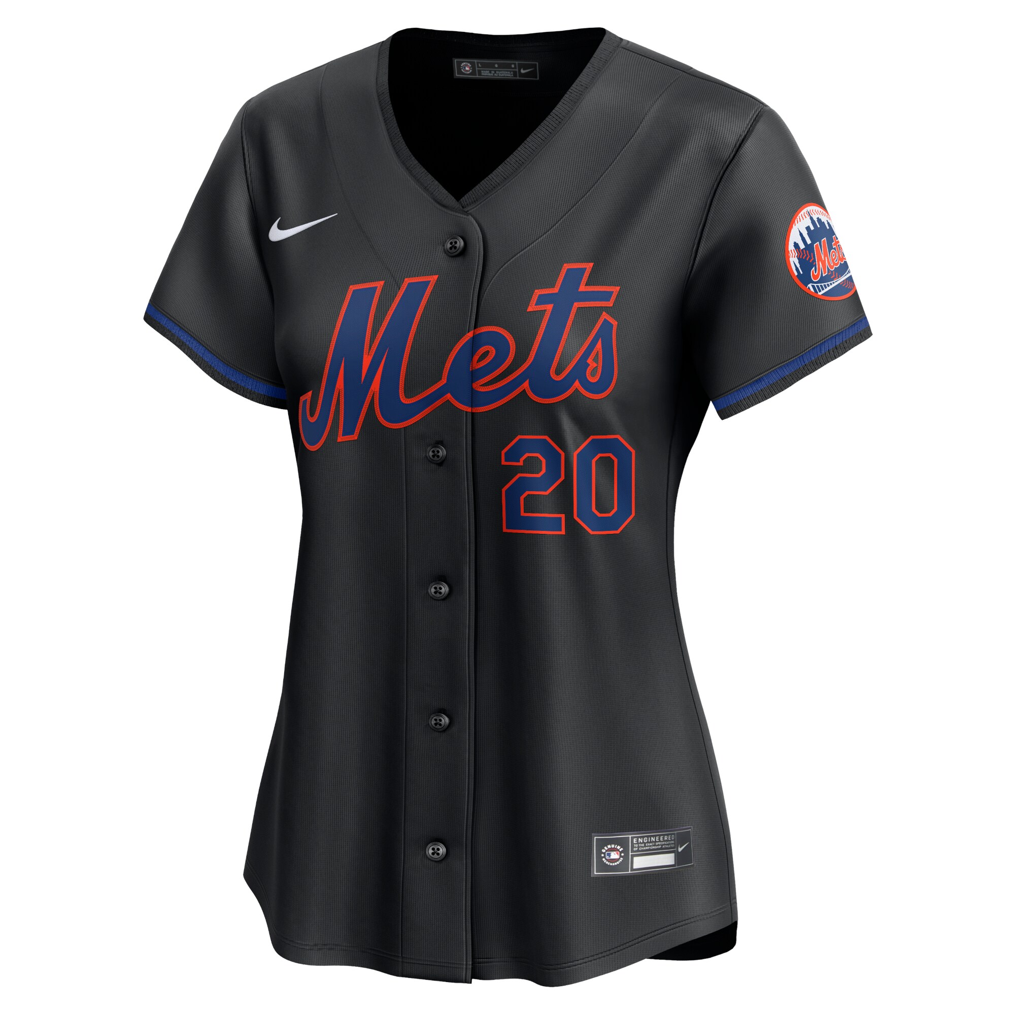 Alternative view of Women's New York Mets Pete Alonso Black Alternate Limited Player Jersey 