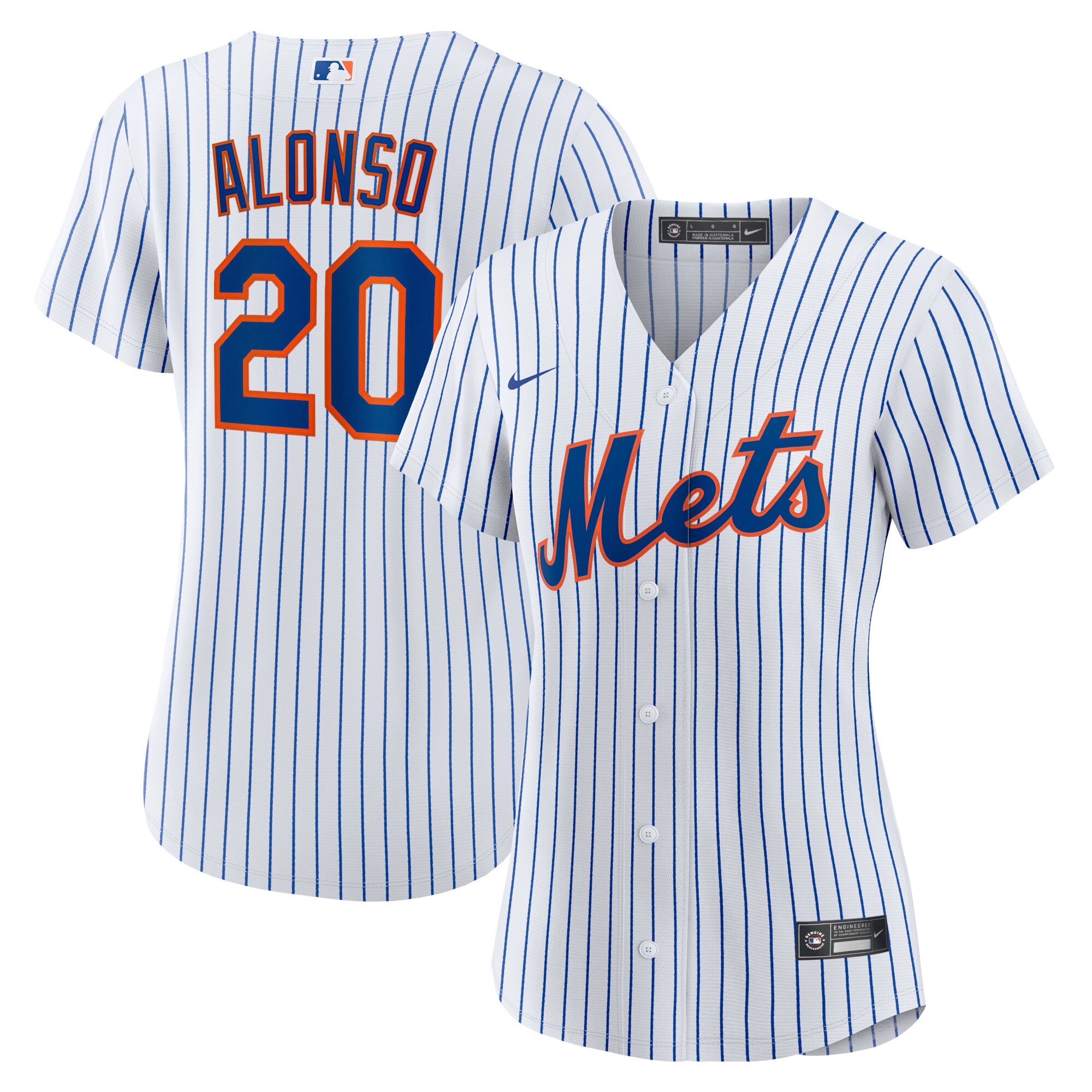 Women's New York Mets Pete Alonso White Home Player Jersey 