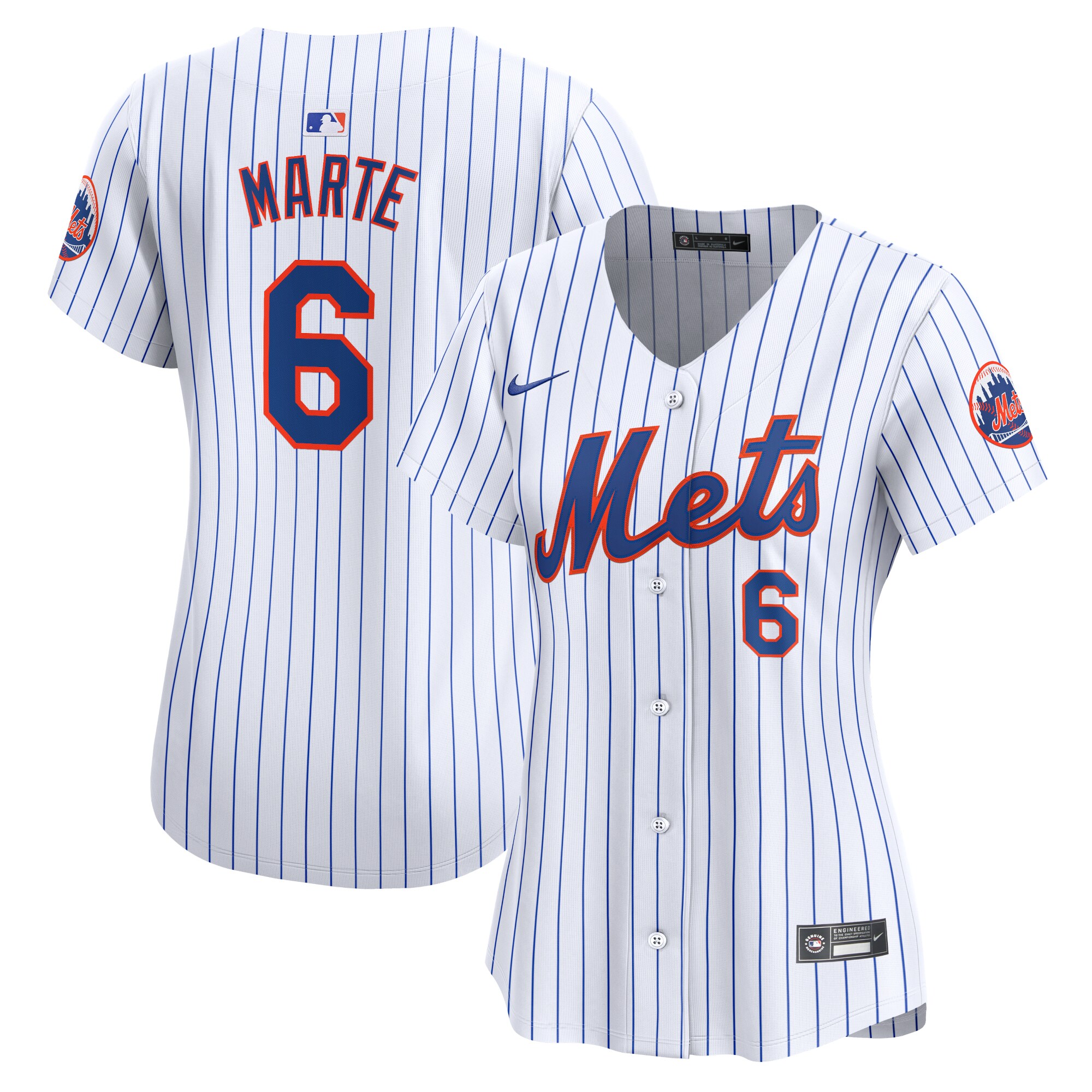 Women's New York Mets Starling Marte White Home Limited Player Jersey 