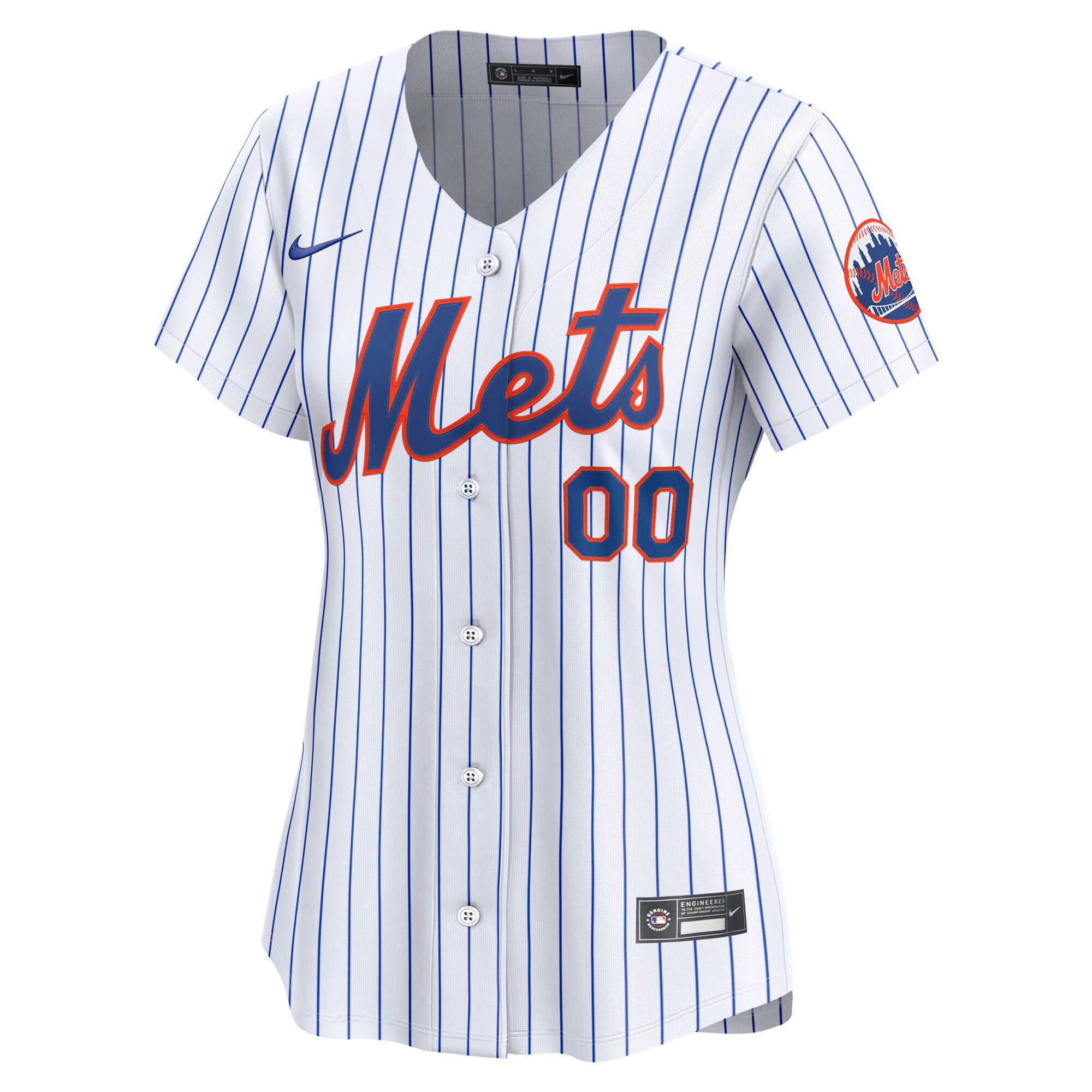 Alternative view of Women's New York Mets White Home Limited Custom Jersey 