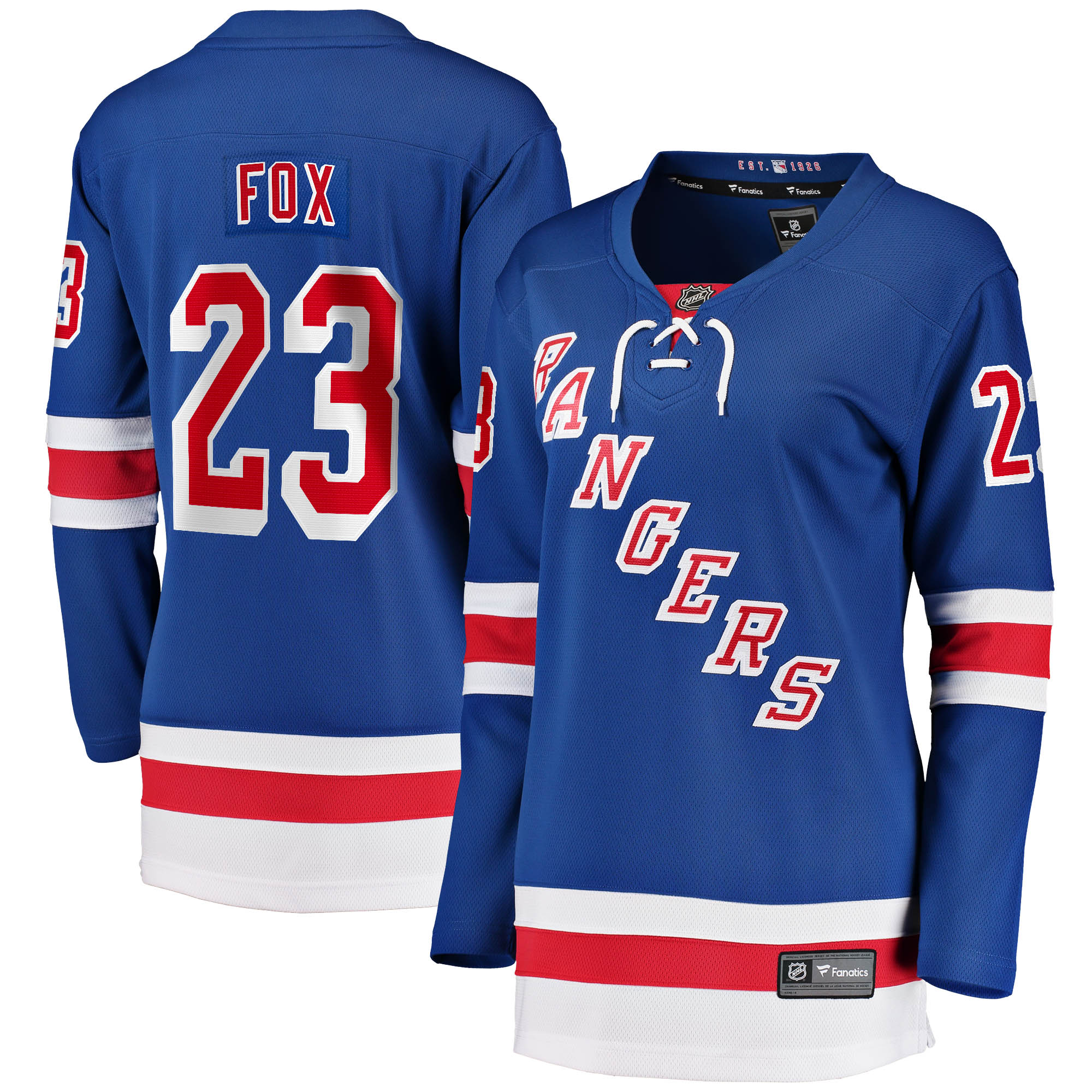 Women's New York Rangers Adam Fox Blue Home Breakaway Jersey - JS176 