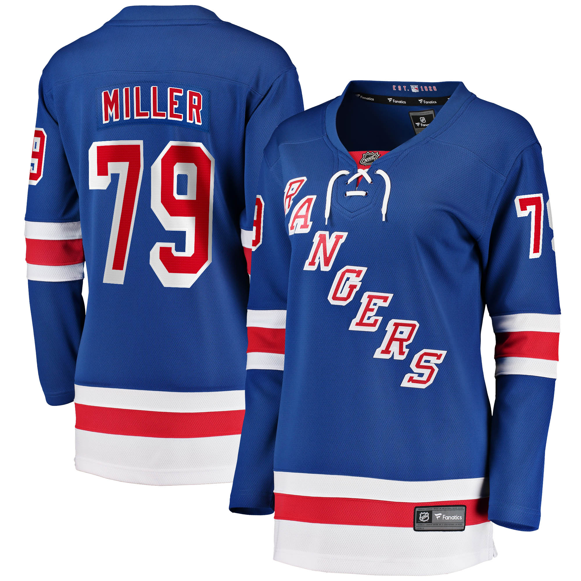 Women's New York Rangers K'Andre Miller Blue Home Breakaway Jersey - JS461 